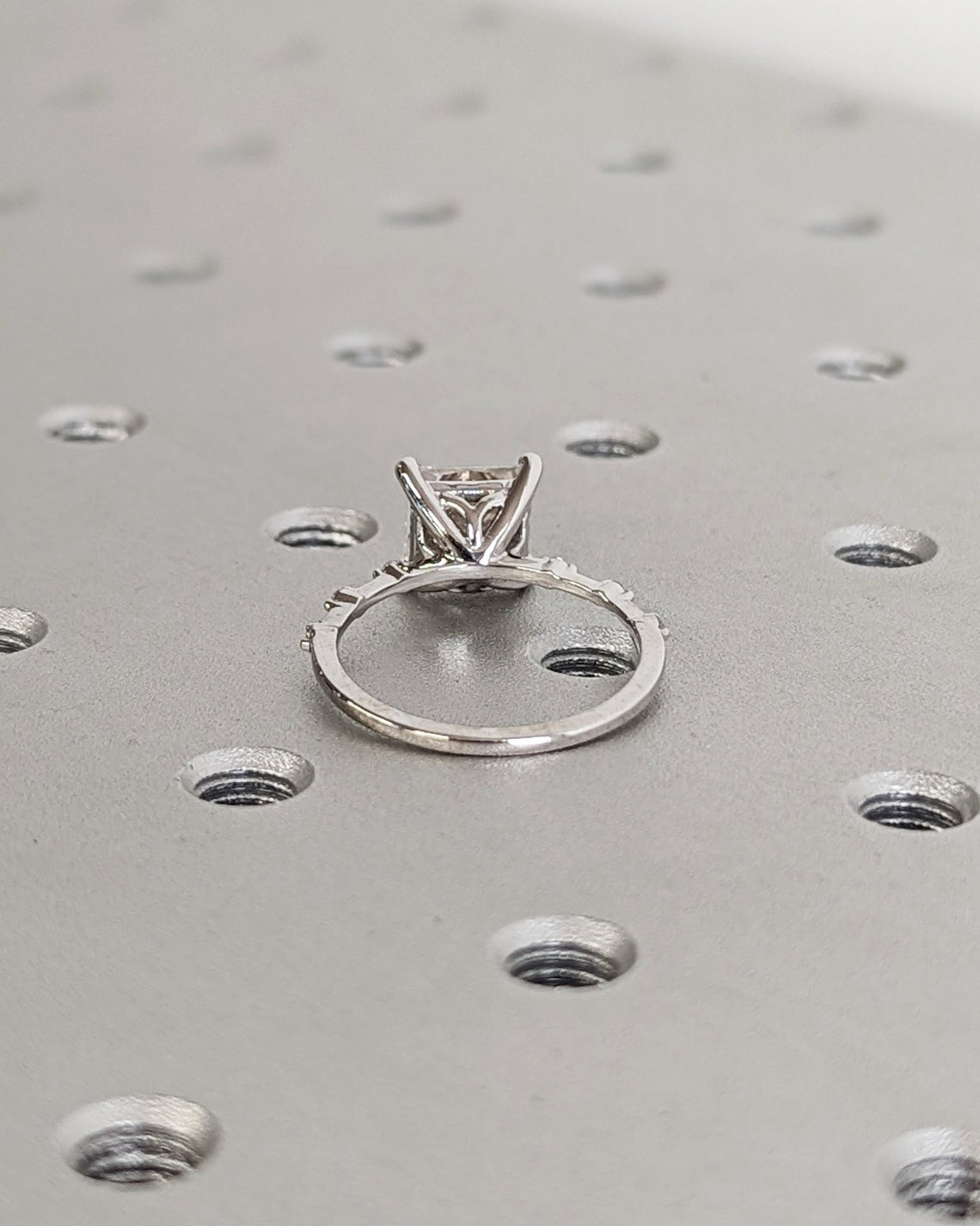 1.0-3.0 CT Princess F/VS1 CVD Diamond Dainty Engagement Ring - Camila Brown