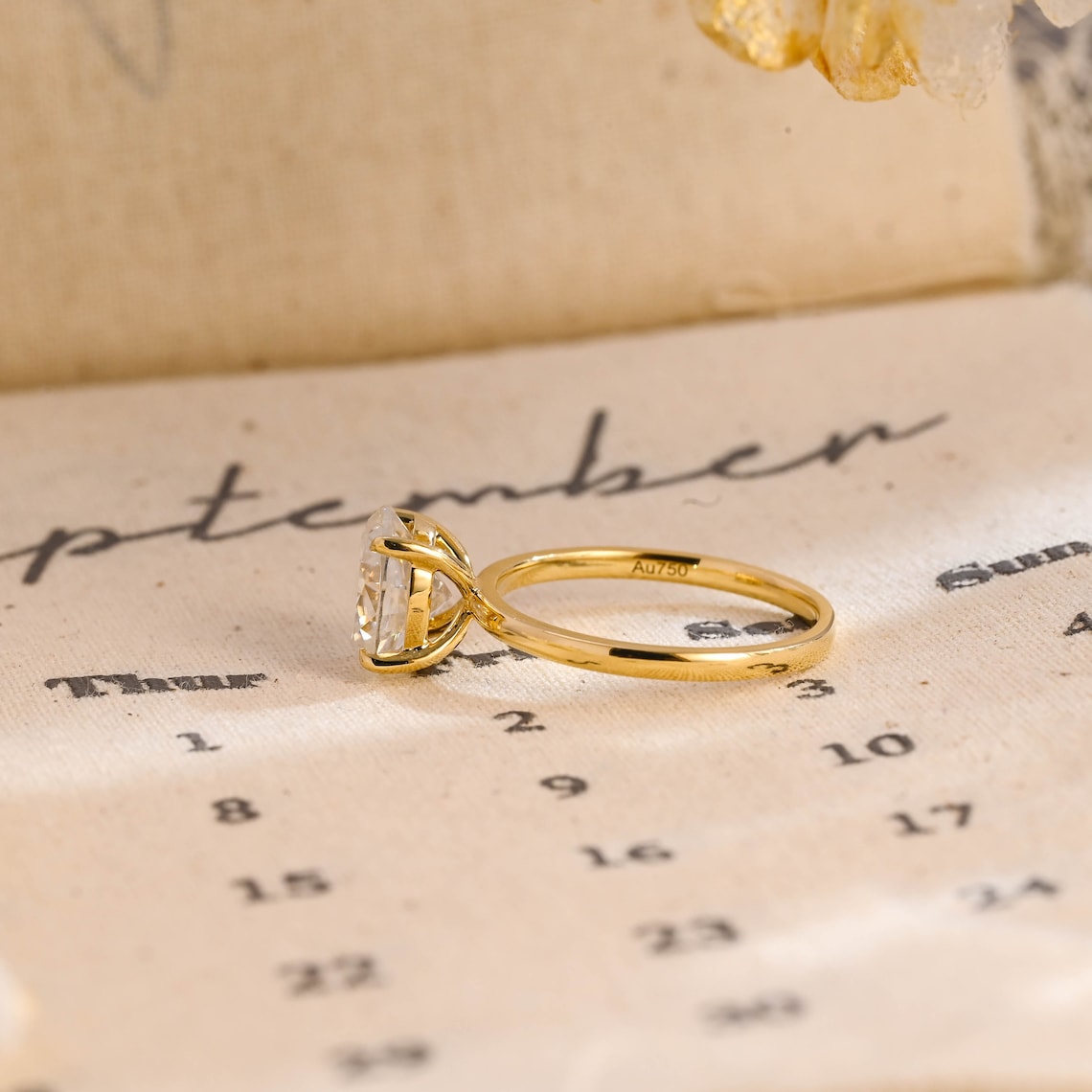 1.0 - 3.0 CT Oval F/VS1 CVD Diamond Solitaire Engagement Ring - Camila Brown