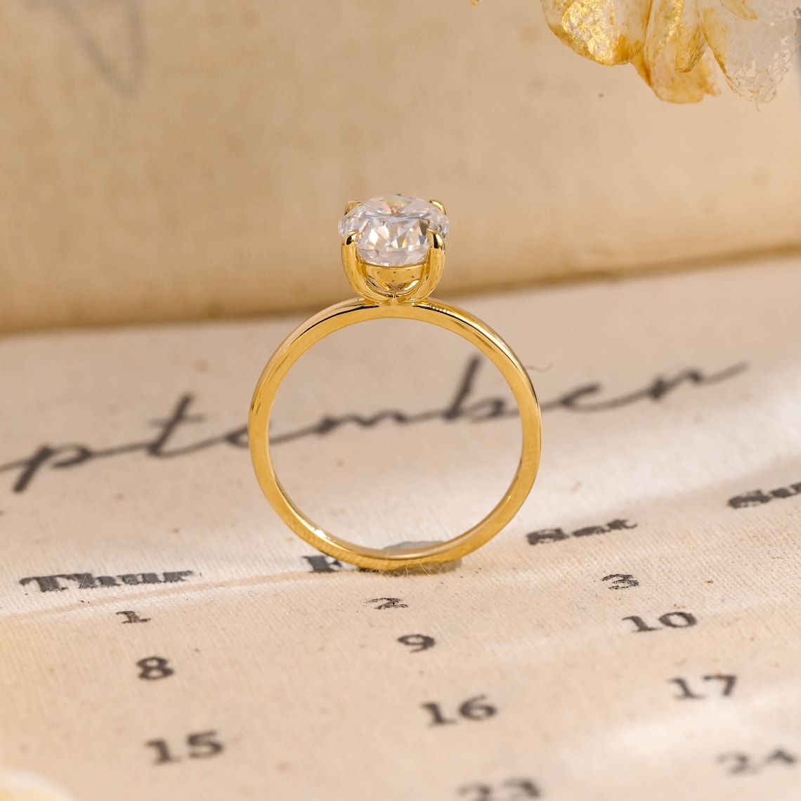 1.0 - 3.0 CT Oval F/VS1 CVD Diamond Solitaire Engagement Ring - Camila Brown