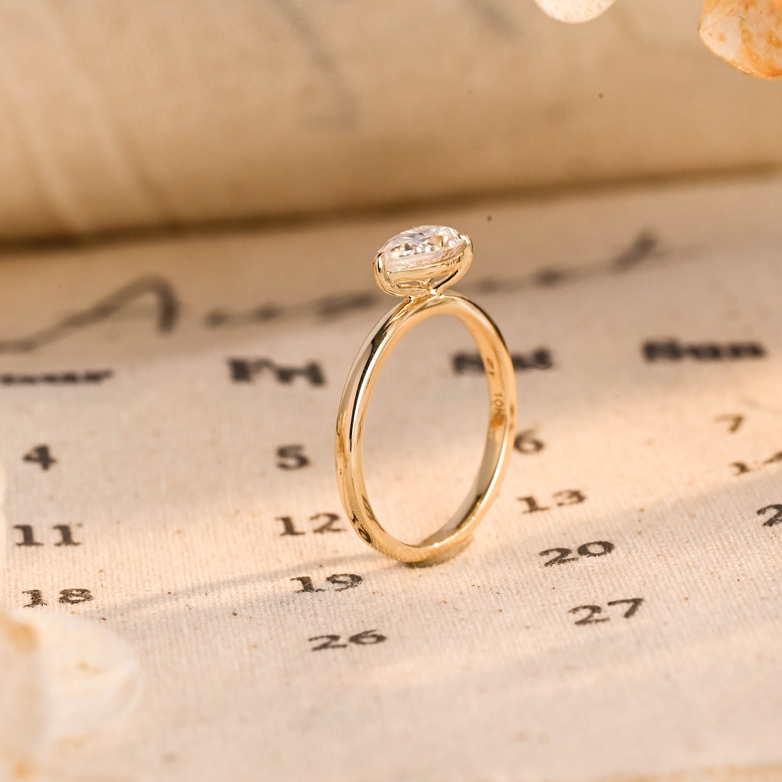 3.0 CT Pear F/VS1 CVD Diamond Solitaire Engagement Ring - Camila Brown