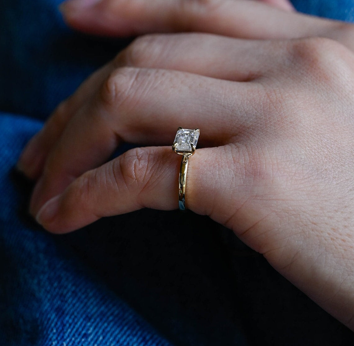 1.0 CT Emerald E/VS1 CVD Diamond Solitaire Engagement Ring - Camila Brown