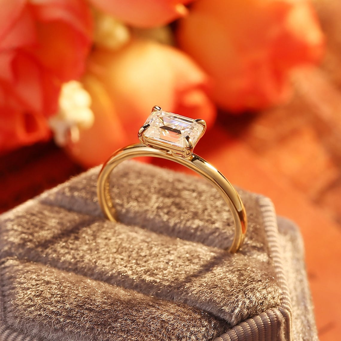 1.0 CT Emerald E/VS1 CVD Diamond Solitaire Engagement Ring - Camila Brown