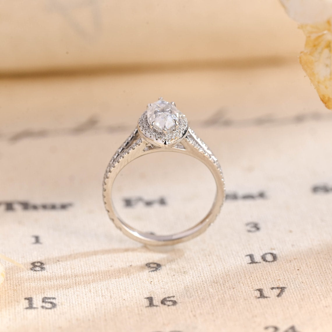 1.0 CT Marquise F/VS1 CVD Diamond Split Shank Style Engagement Ring - Camila Brown