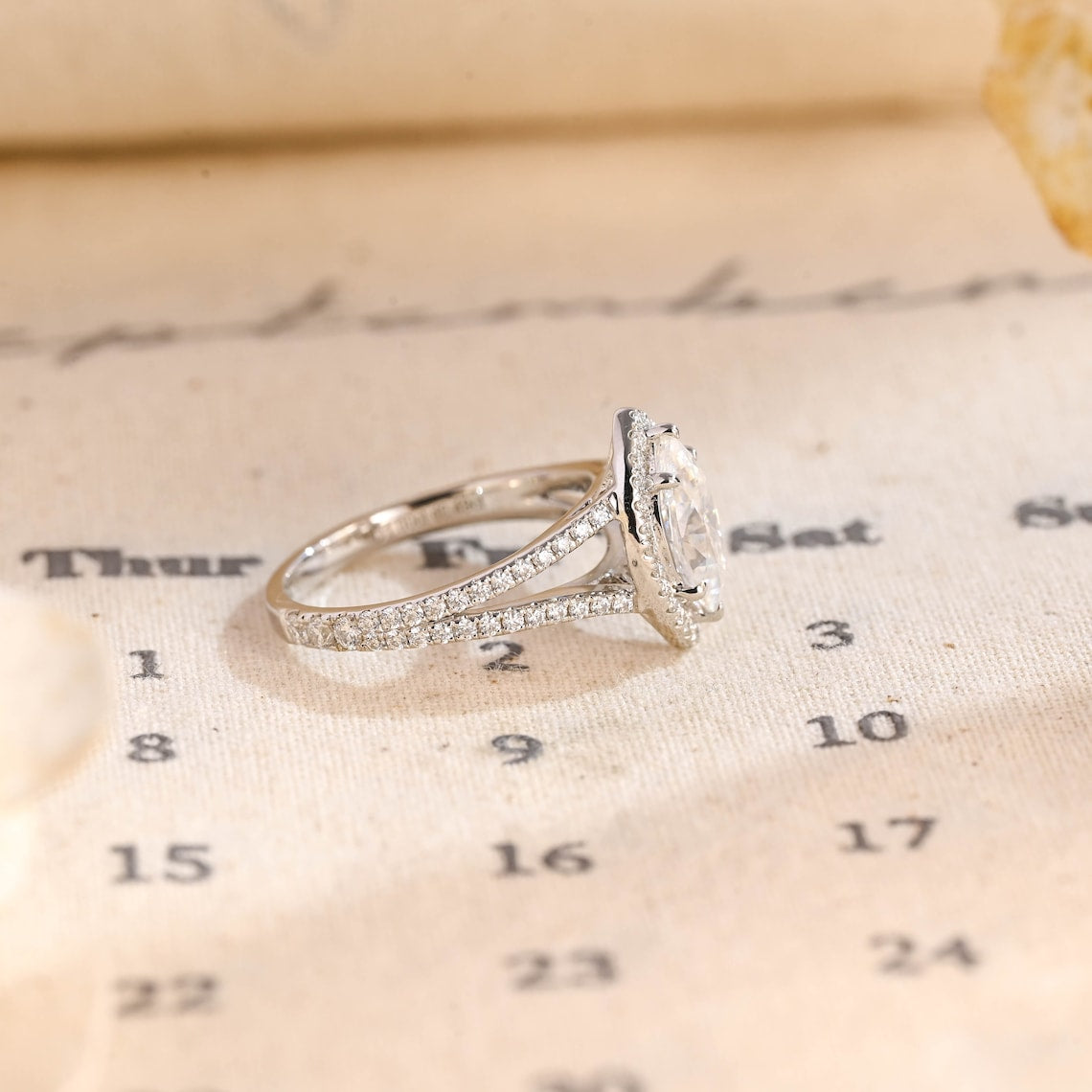 1.0 CT Marquise F/VS1 CVD Diamond Split Shank Style Engagement Ring - Camila Brown