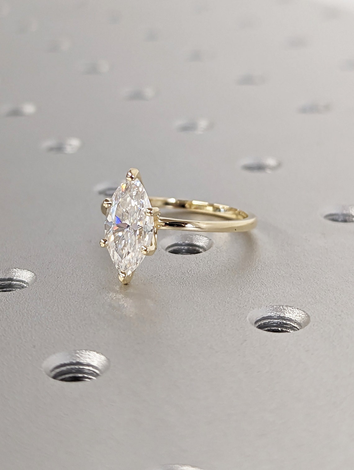 1.0 - 3.0 CT Marquise F/VS1 CVD Diamond Solitaire Engagement Ring - Camila Brown