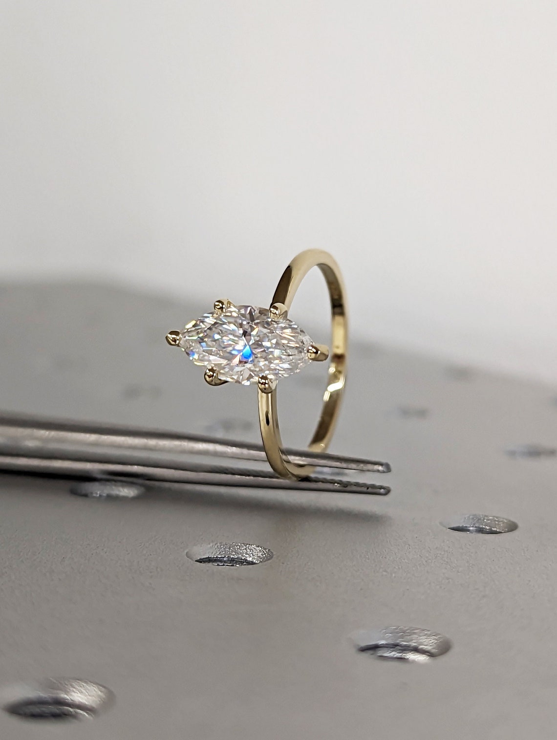 1.0 - 3.0 CT Marquise F/VS1 CVD Diamond Solitaire Engagement Ring - Camila Brown