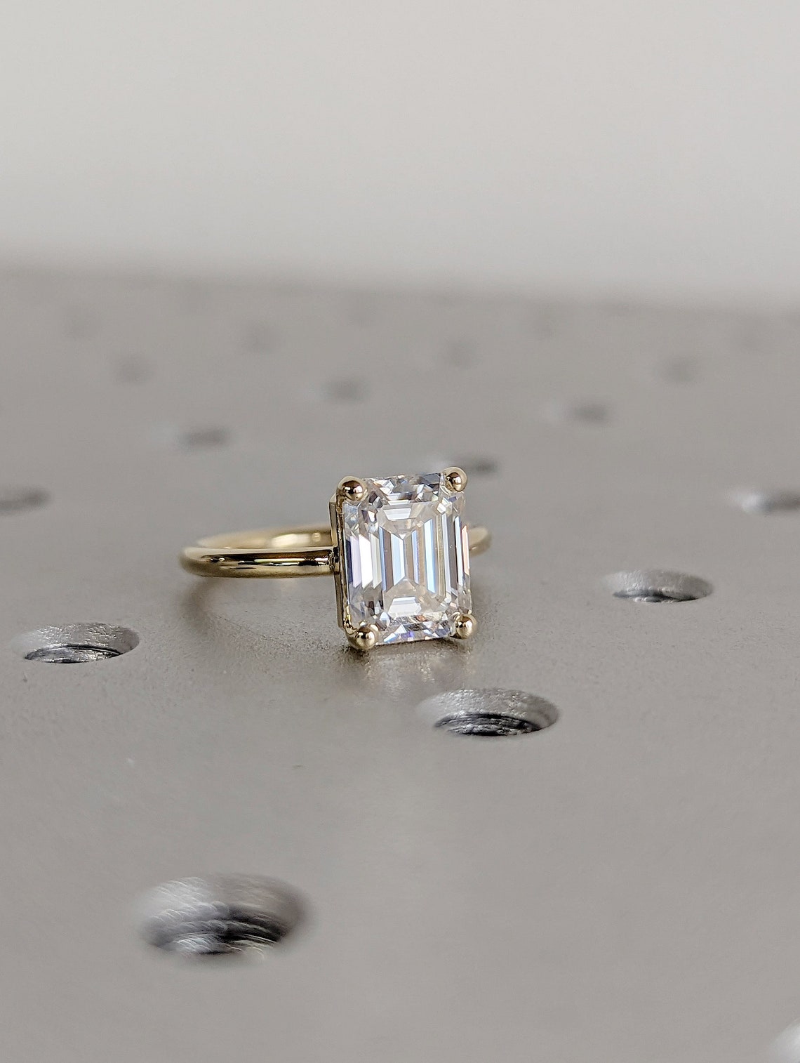 1.50 - 3.50 CT Emerald F/VS1 CVD Diamond Solitaire Engagement Ring - Camila Brown