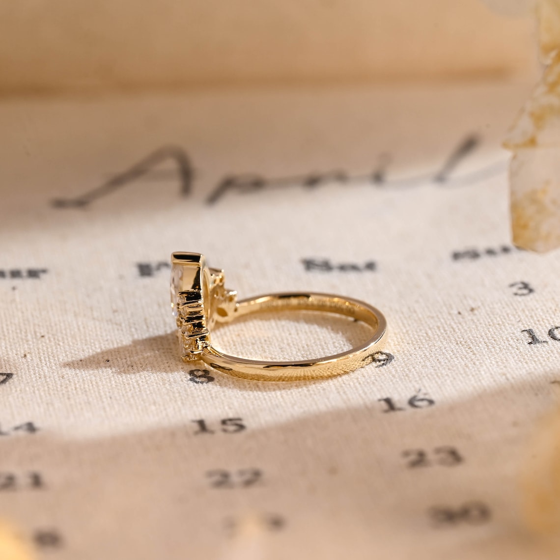 1.0 CT Marquise F/VS1 CVD Diamond Cluster Engagement Ring - Camila Brown