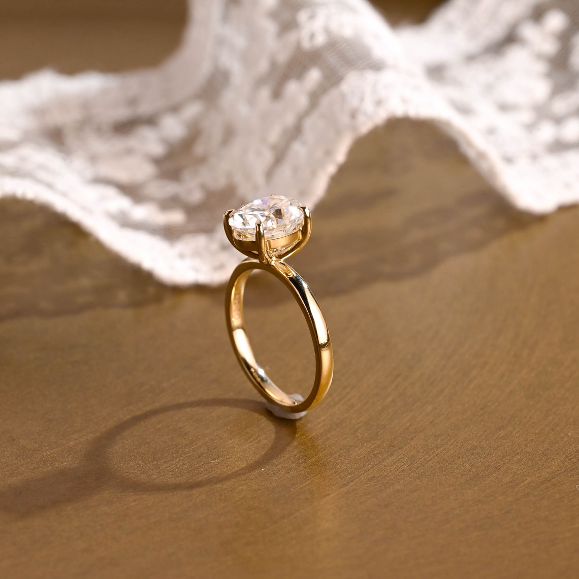 1.0 - 3.0 CT Oval F/VS1 CVD Diamond Solitaire Engagement Ring - Camila Brown
