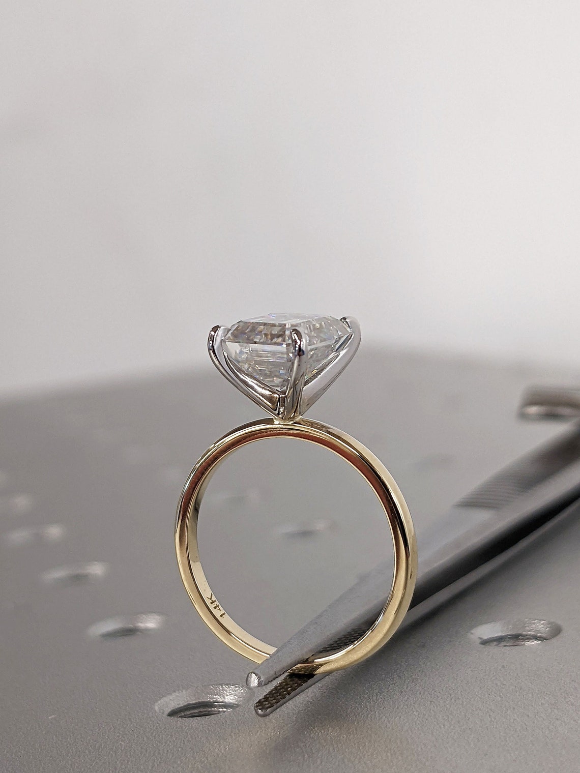 1.50 - 3.50 CT Emerald F/VS1 CVD Diamond Solitaire Engagement Ring - Camila Brown