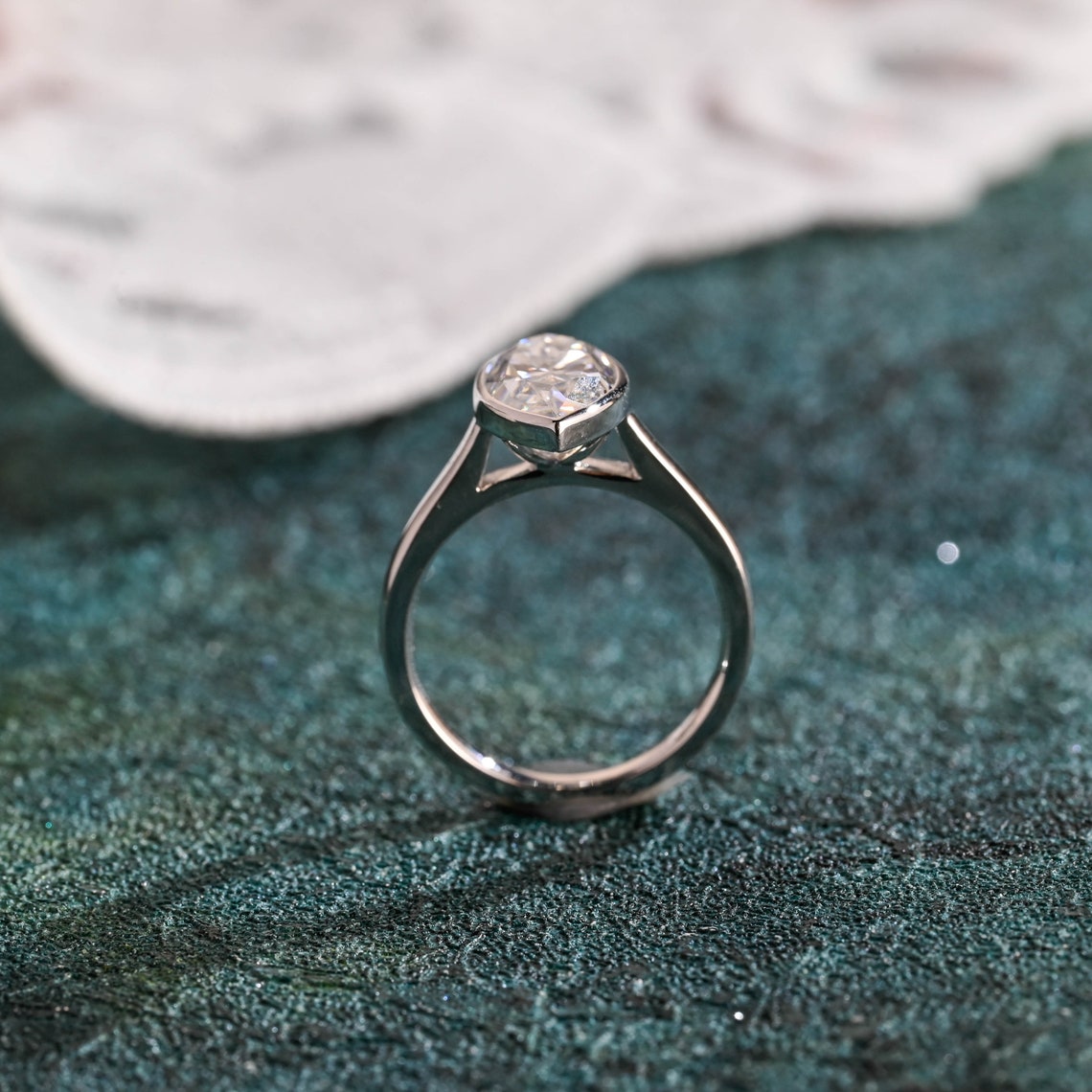 1.0-3.0 CT Oval Cut F/VS1 CVD Diamond Cluster Engagement Ring - Camila Brown