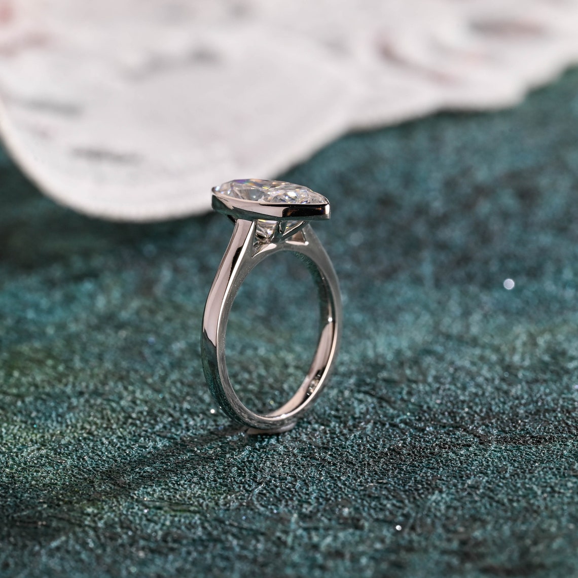 1.0-3.0 CT Oval Cut F/VS1 CVD Diamond Cluster Engagement Ring - Camila Brown