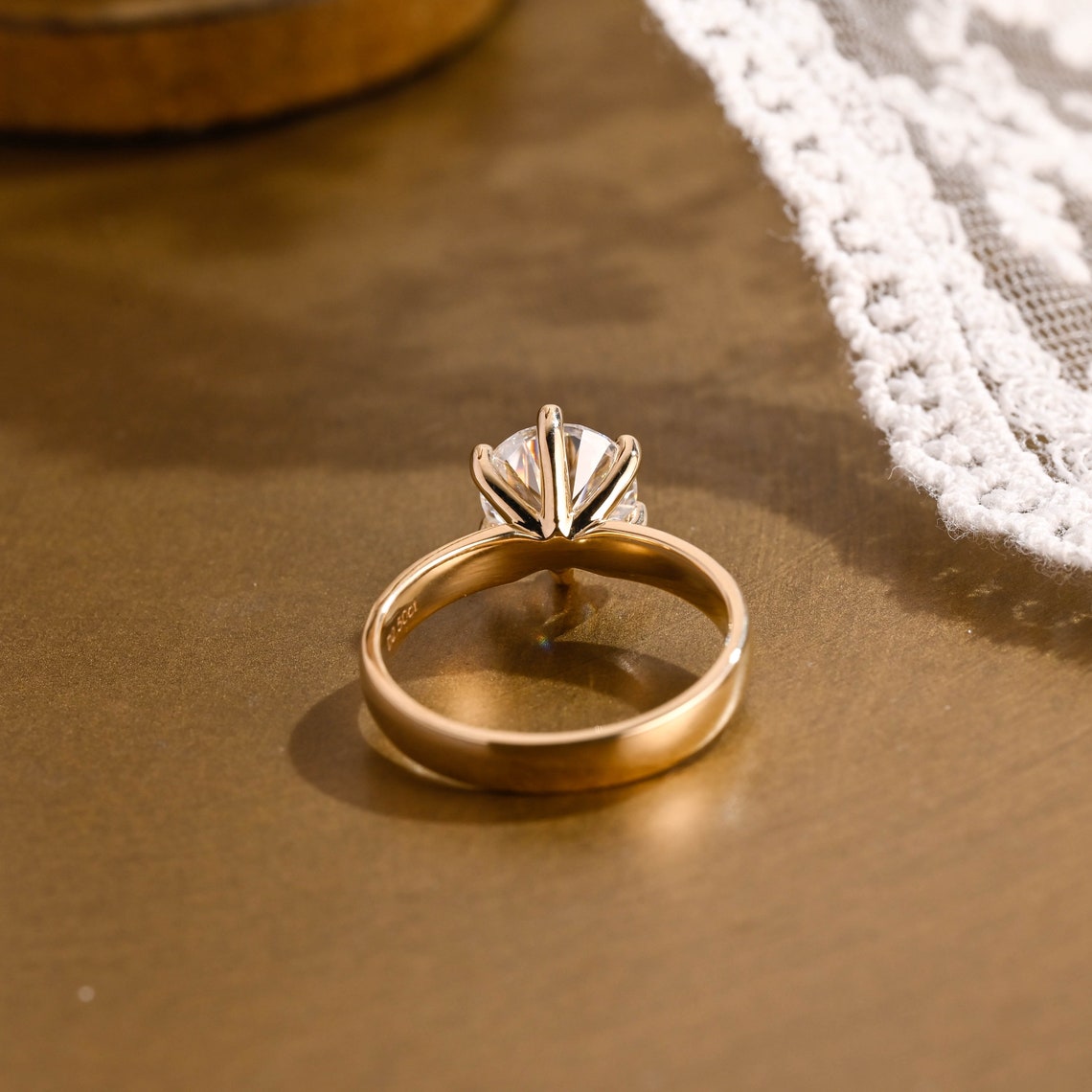 1.0 - 3.0 CT Round F/VS1 CVD Diamond Solitaire Engagement Ring - Camila Brown