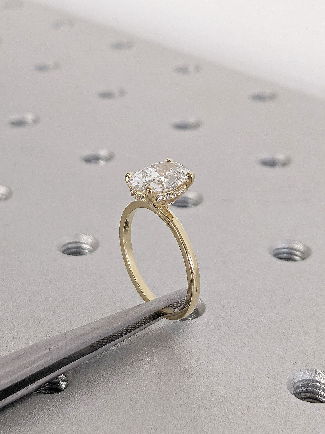 1.50 CT Oval F/VS1 CVD Diamond Solitaire Engagement Ring - Camila Brown