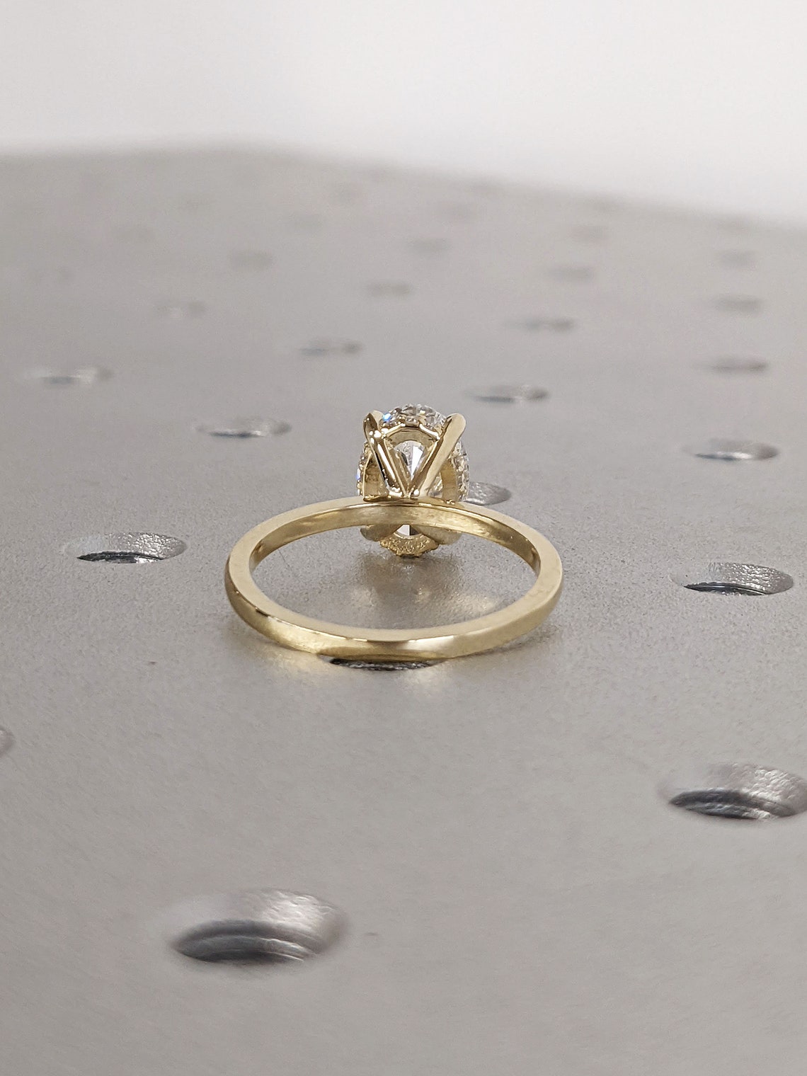1.50 CT Oval F/VS1 CVD Diamond Solitaire Engagement Ring - Camila Brown