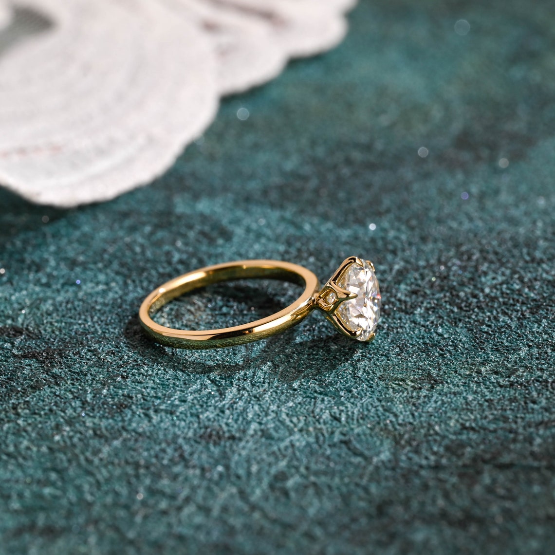 1.0-3.0 CT Round Cut F/VS1 CVD Diamond Solitaire Engagement Ring - Camila Brown