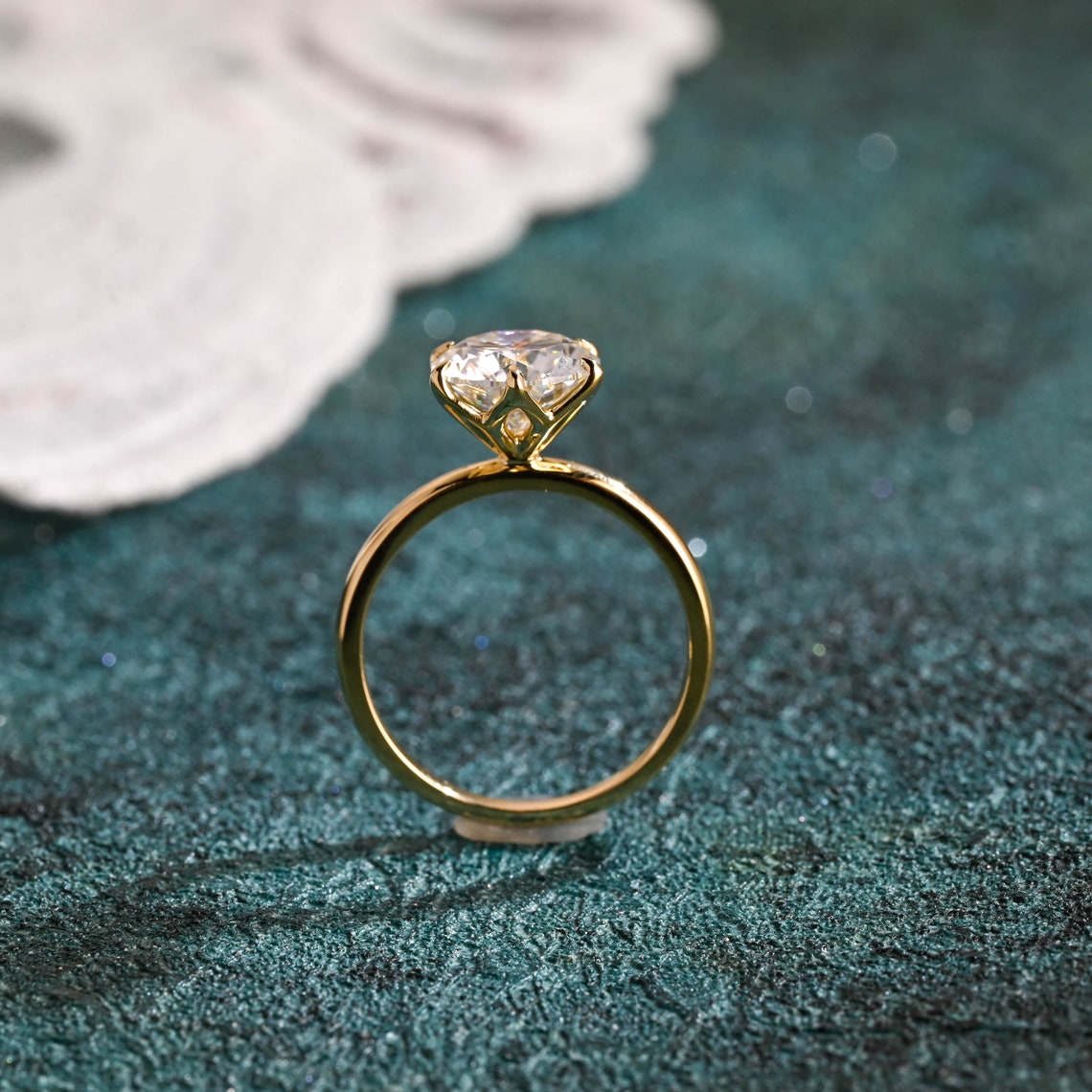 1.0-3.0 CT Round Cut F/VS1 CVD Diamond Solitaire Engagement Ring - Camila Brown