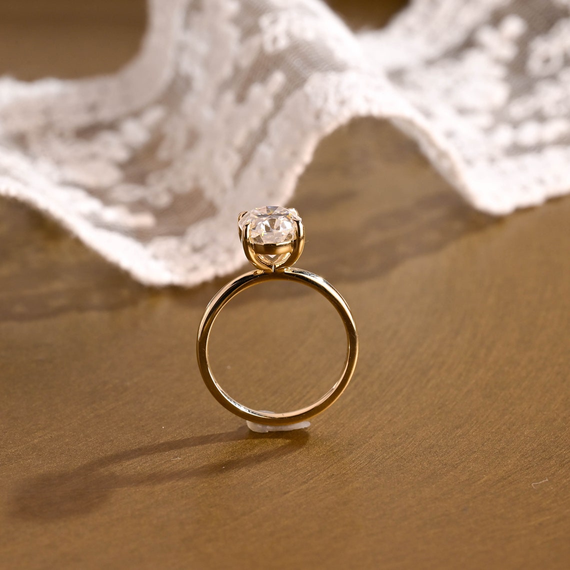 1.0 - 3.0 CT Oval F/VS1 CVD Diamond Solitaire Engagement Ring - Camila Brown