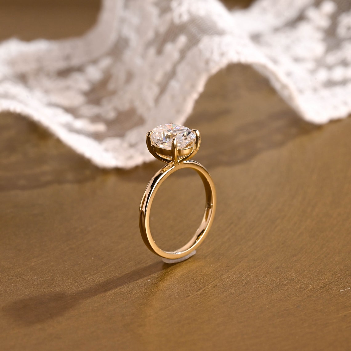 1.0 - 3.0 CT Oval F/VS1 CVD Diamond Solitaire Engagement Ring - Camila Brown