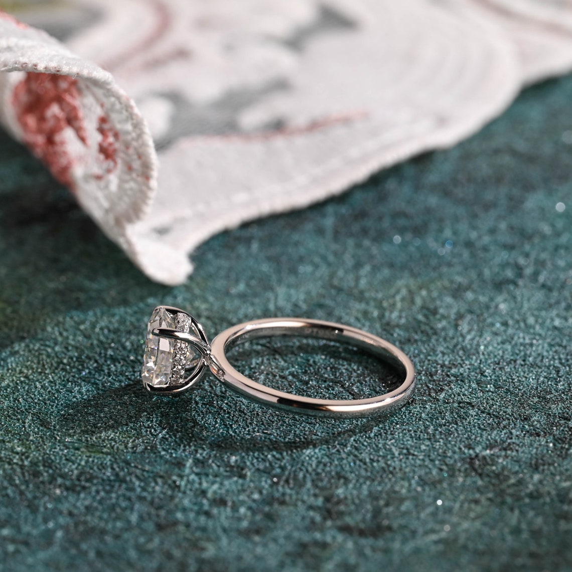 1.0-3.0 CT Oval Cut F/VS1 CVD Diamond Solitaire Engagement Ring - Camila Brown