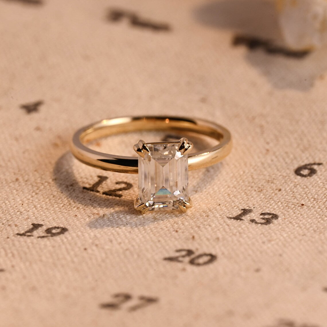 1.0-3.0 CT Emerald E/VS1 CVD Diamond Solitaire Engagement Ring - Camila Brown