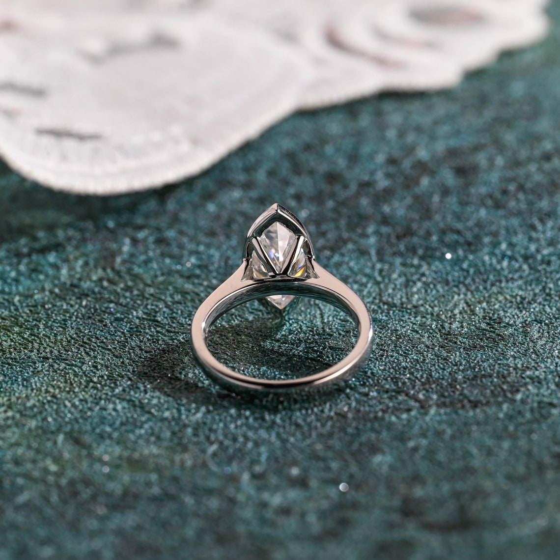 1.0-3.0 CT Oval Cut F/VS1 CVD Diamond Cluster Engagement Ring - Camila Brown