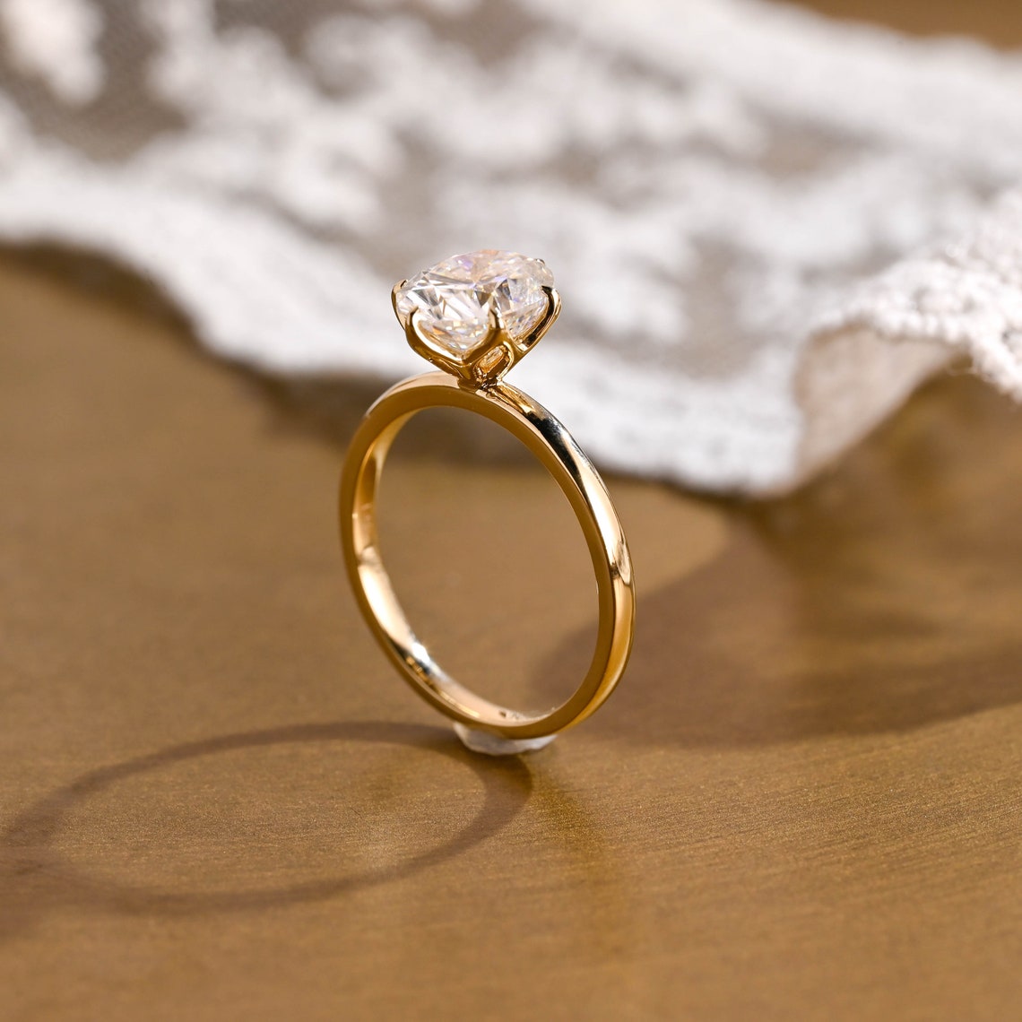1.0 - 3.0 CT Oval F/VS1 CVD Diamond Solitaire Engagement Ring - Camila Brown