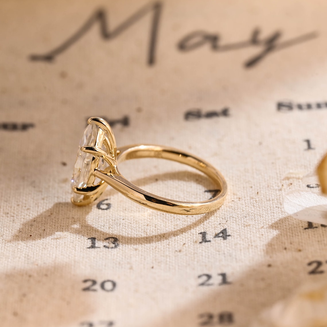 1.0 - 3.0 CT Marquise F/VS1 CVD Diamond Solitaire Engagement Ring - Camila Brown