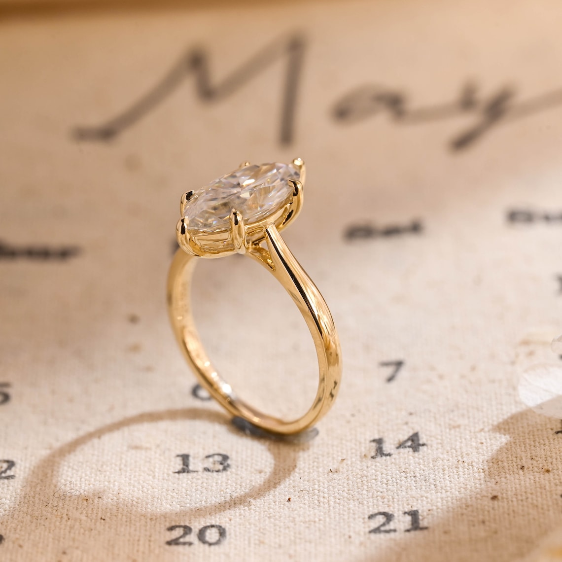 1.0 - 3.0 CT Marquise F/VS1 CVD Diamond Solitaire Engagement Ring - Camila Brown