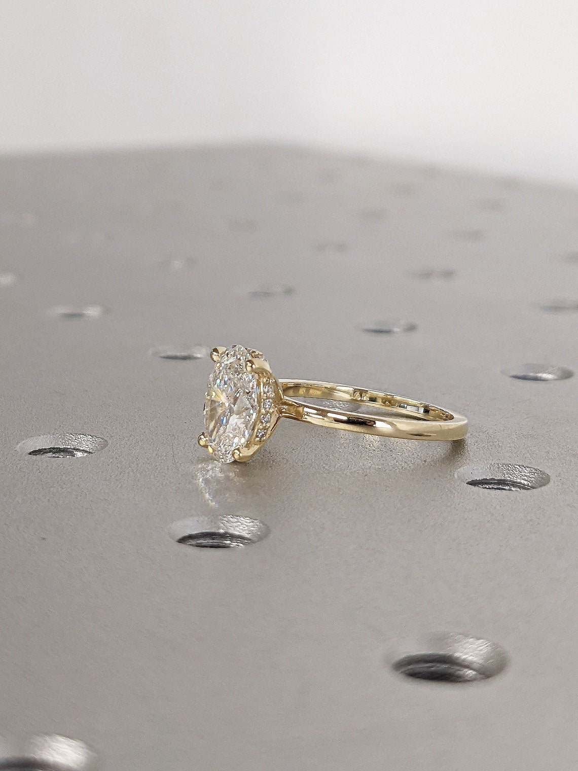 1.50 CT Oval F/VS1 CVD Diamond Solitaire Engagement Ring - Camila Brown