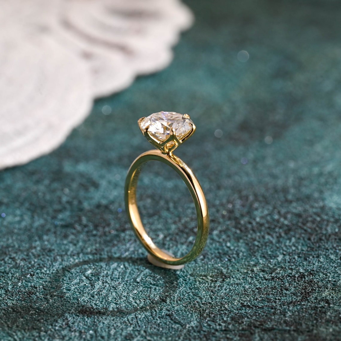 1.0-3.0 CT Round Cut F/VS1 CVD Diamond Solitaire Engagement Ring - Camila Brown