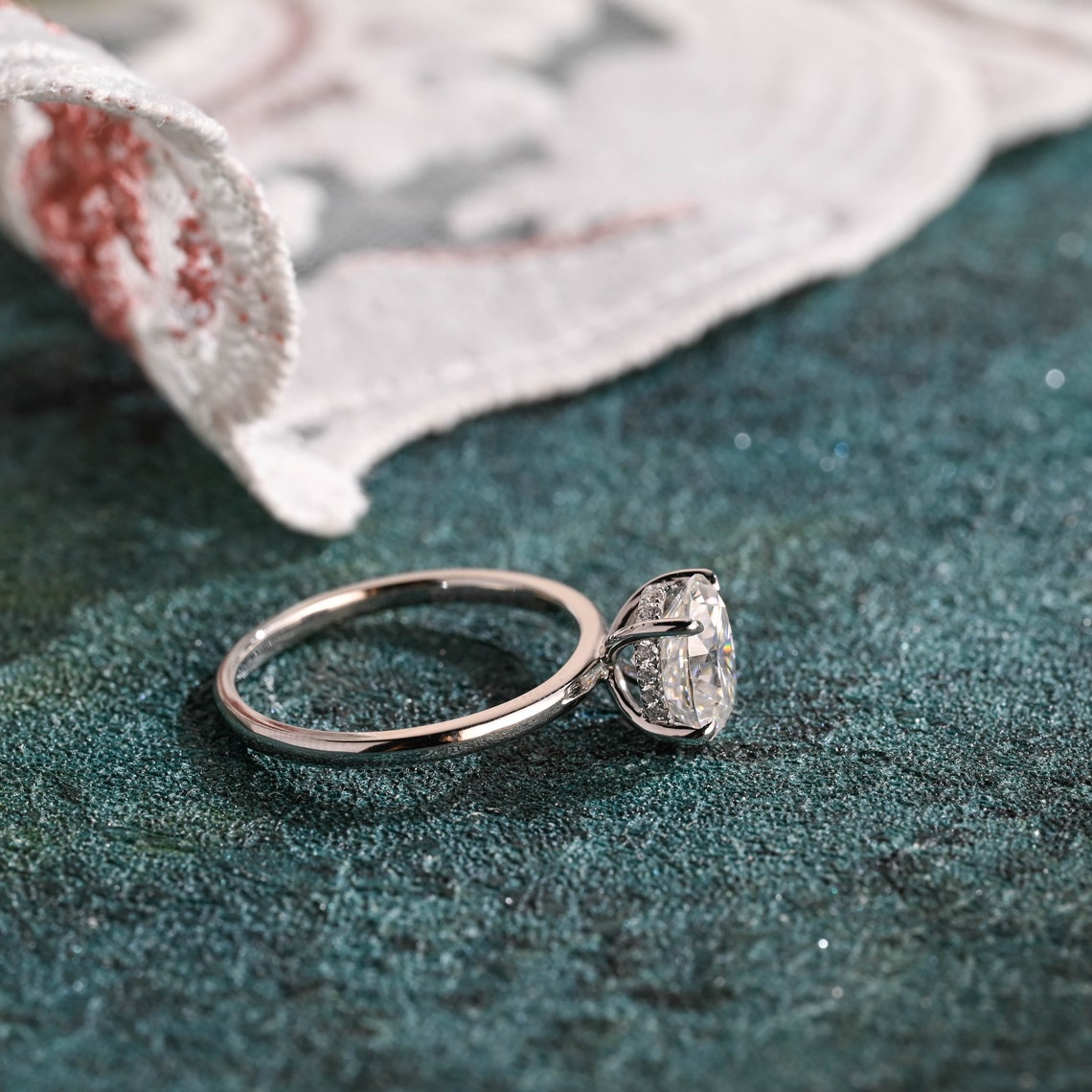 1.0-3.0 CT Oval Cut F/VS1 CVD Diamond Solitaire Engagement Ring - Camila Brown