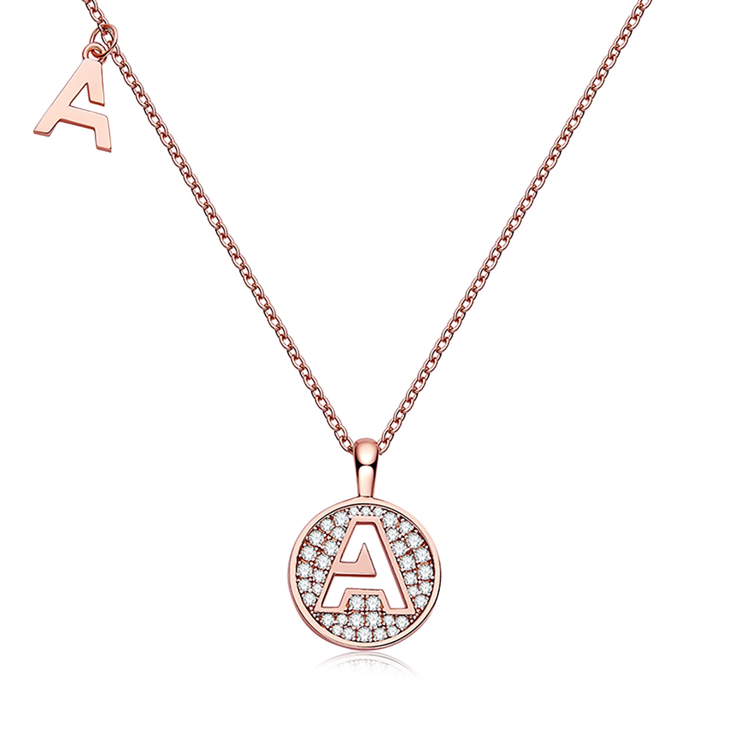 Customized "A" Letter Moissanite Diamond Necklace - Camila Brown