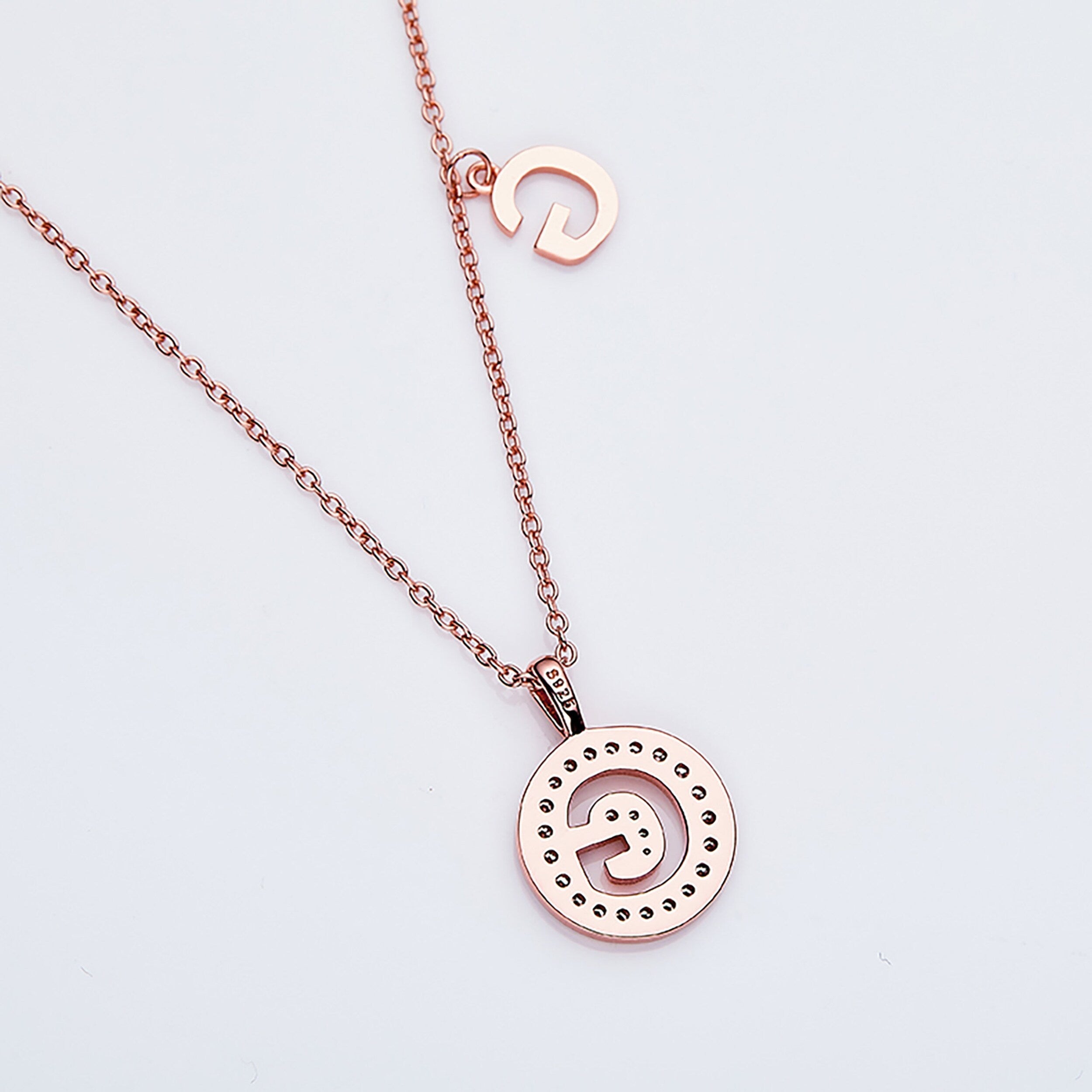 Customized "G" Letter Moissanite Diamond Necklace - Camila Brown