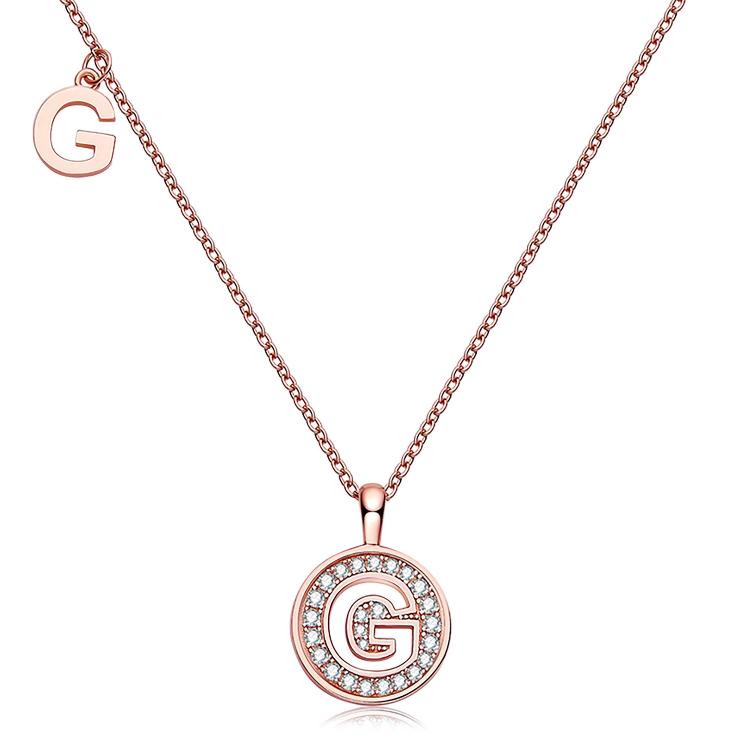 Customized "G" Letter Moissanite Diamond Necklace - Camila Brown