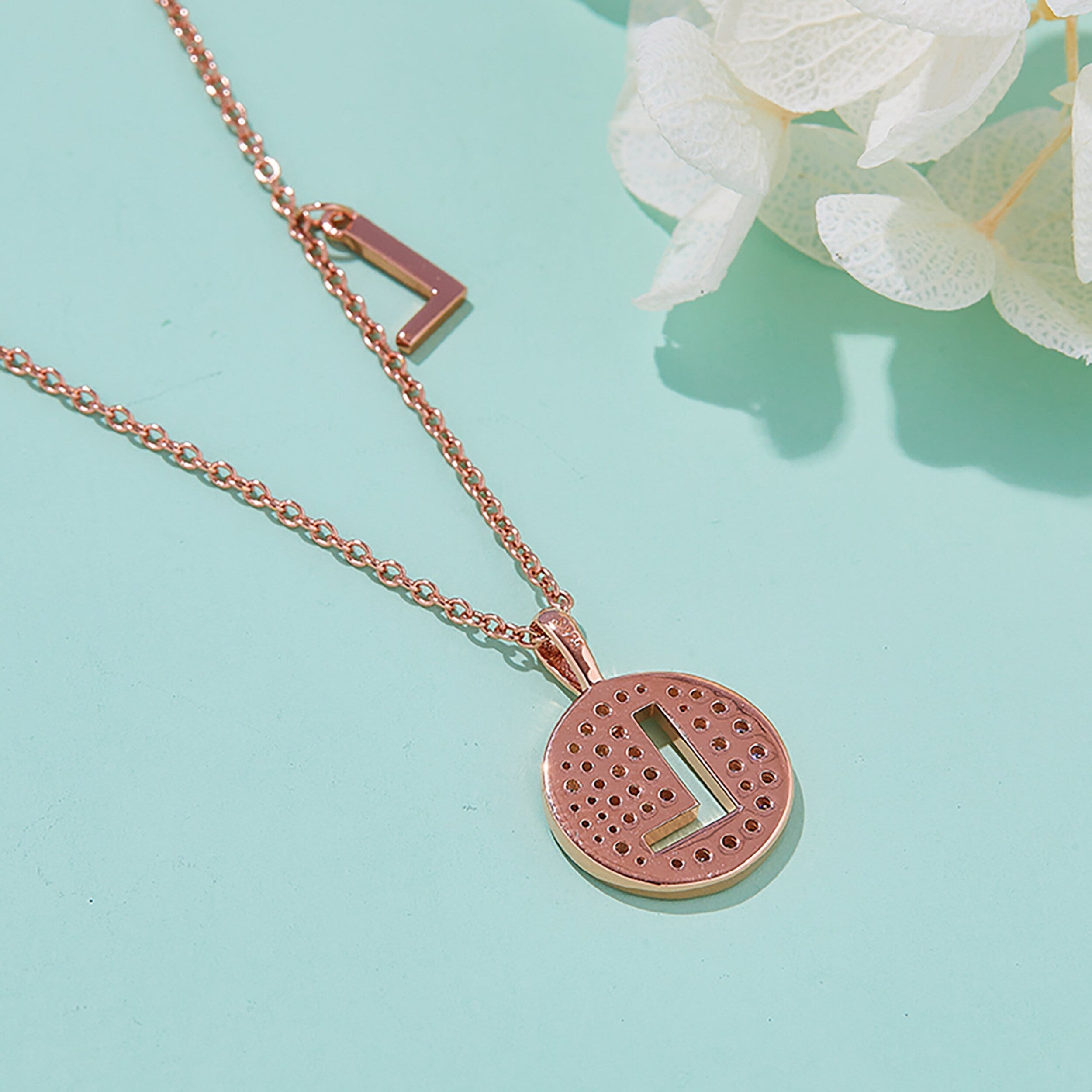 Customized "L" Letter Moissanite Diamond Necklace - Camila Brown