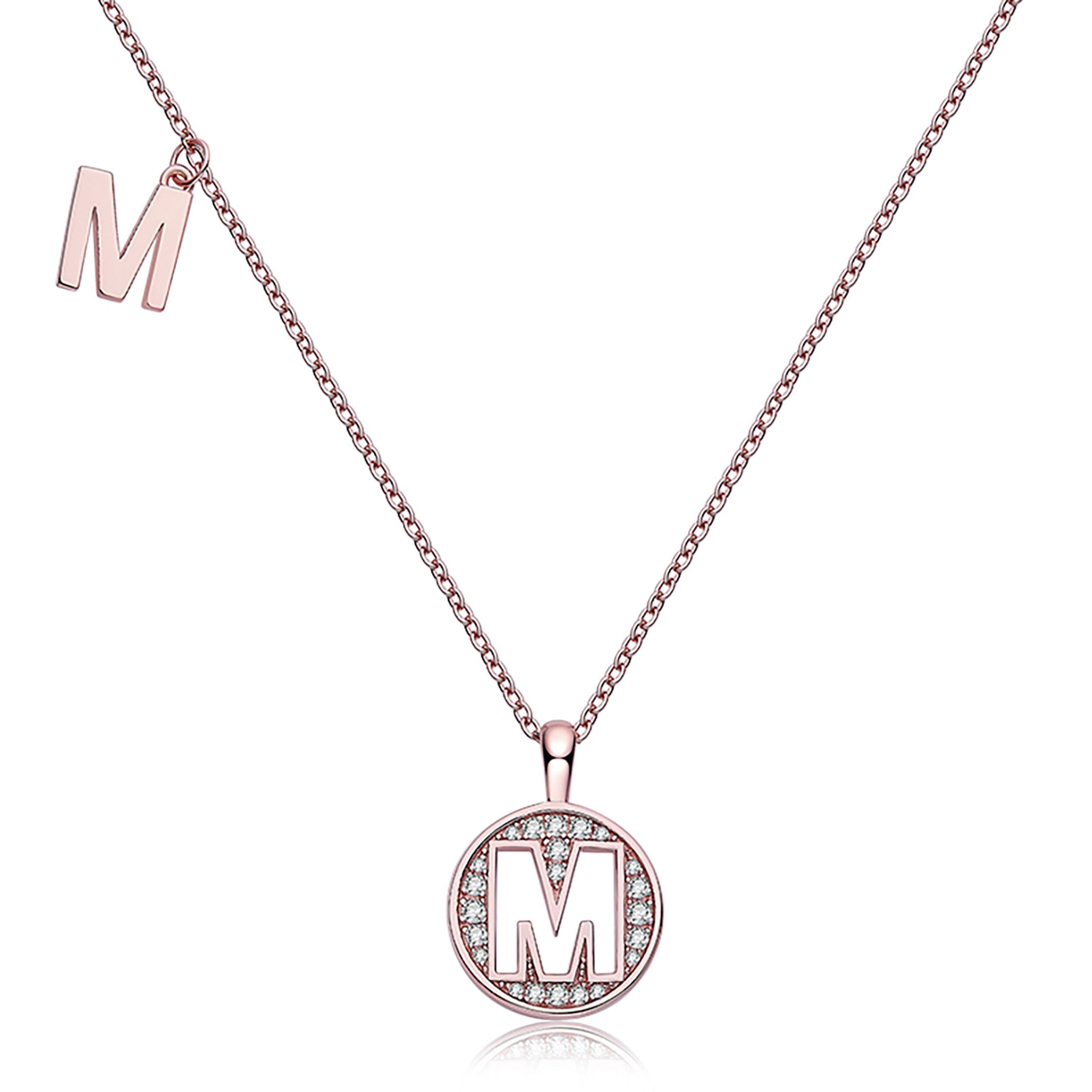 Customized "M" Letter Moissanite Diamond Necklace - Camila Brown