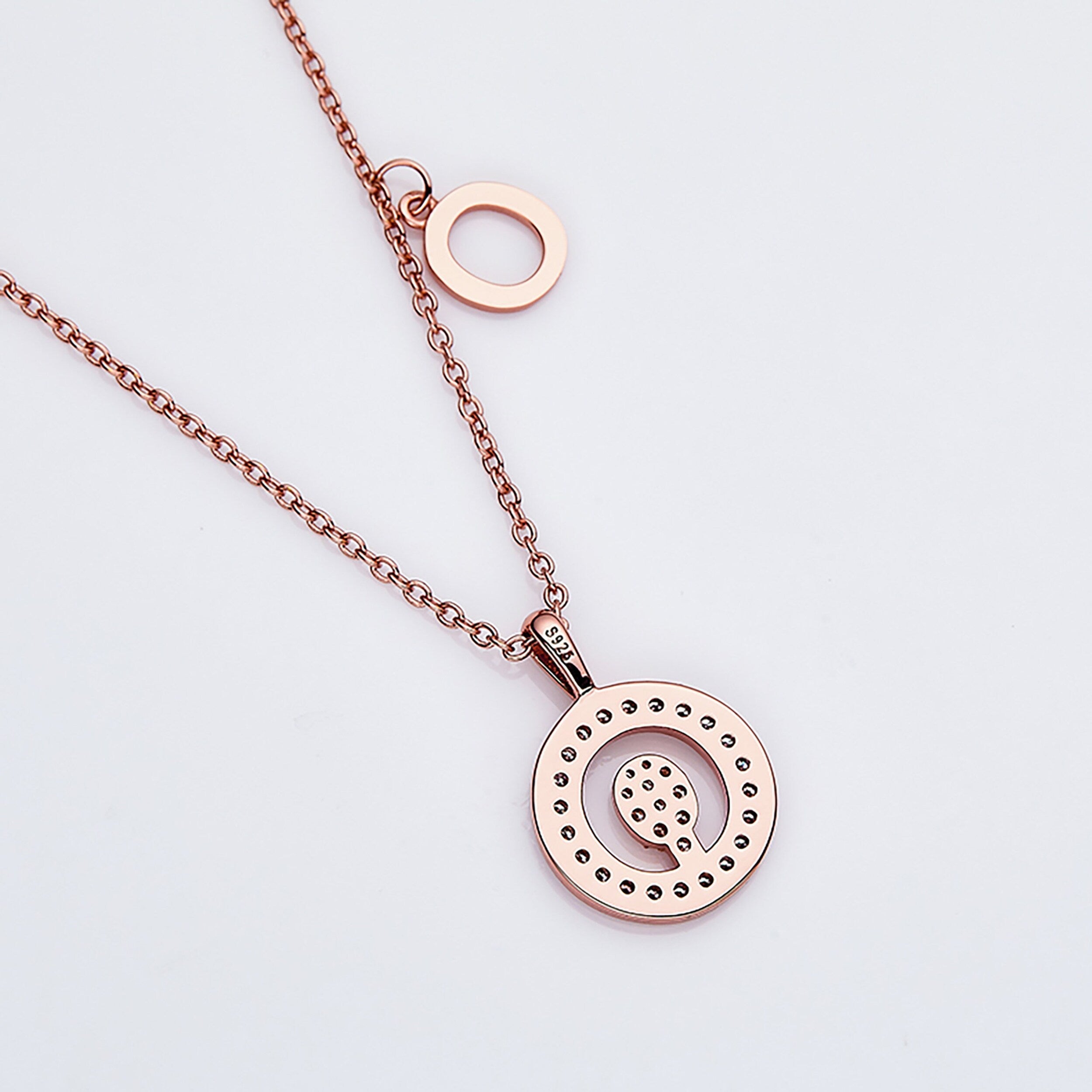 Customized "O" Letter Moissanite Diamond Necklace - Camila Brown