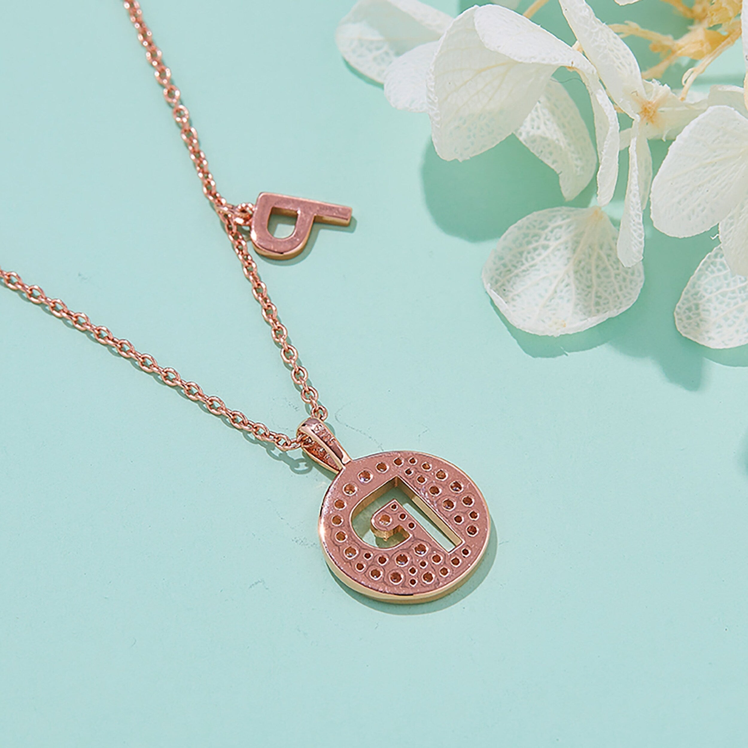 Customized "P" Letter Moissanite Diamond Necklace - Camila Brown