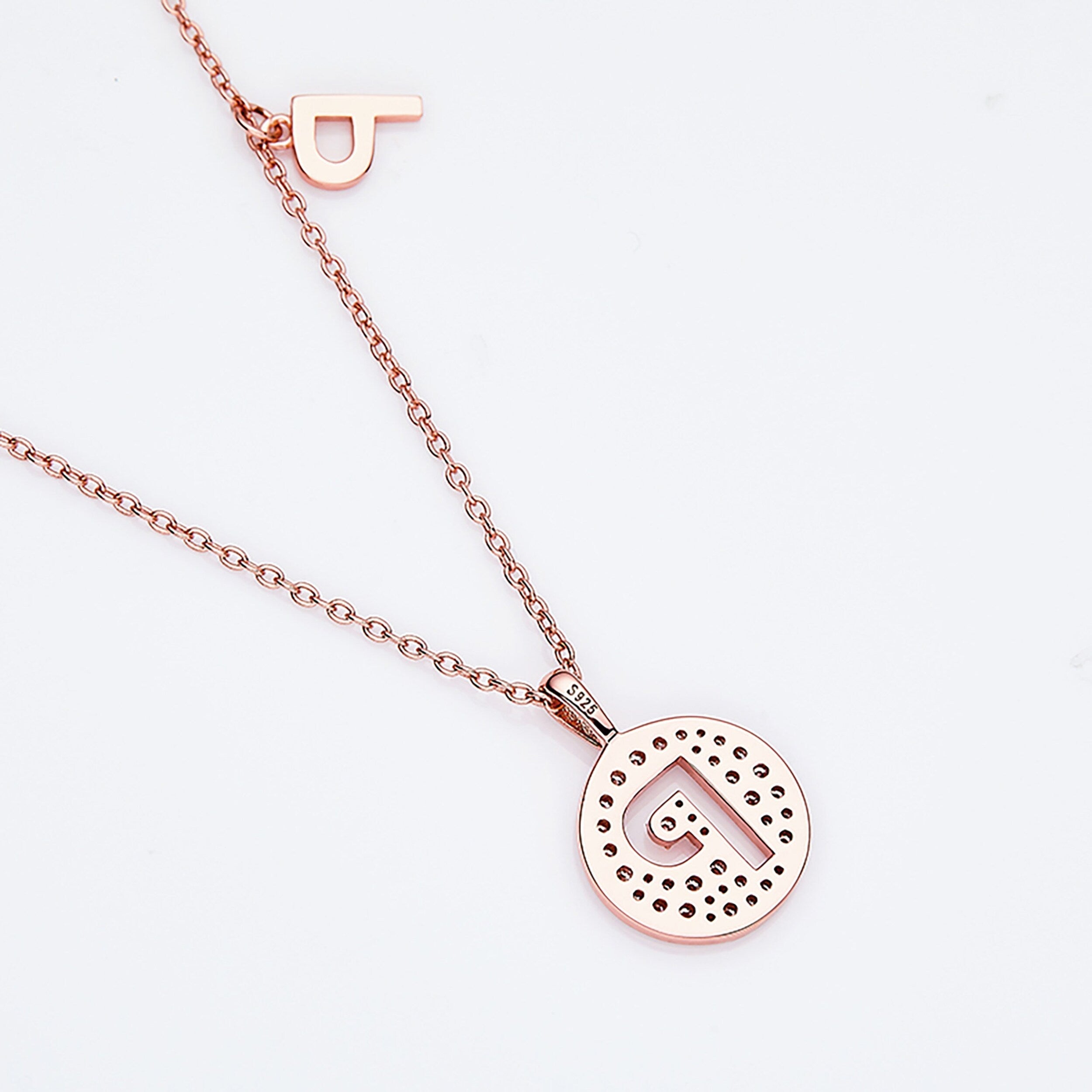 Customized "P" Letter Moissanite Diamond Necklace - Camila Brown