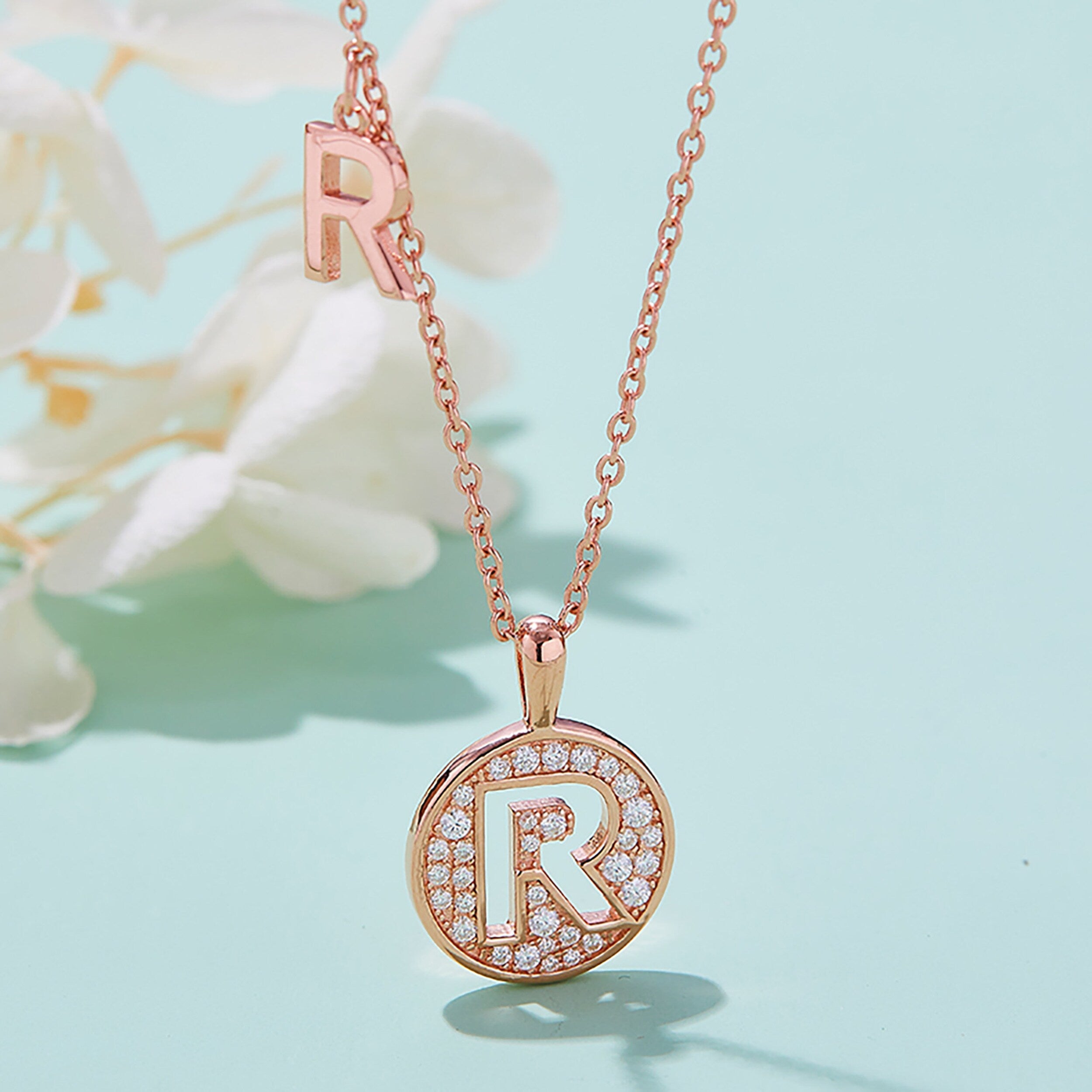 Customized A to Z Alphabet Letter Moissanite Diamond Necklace - Camila Brown