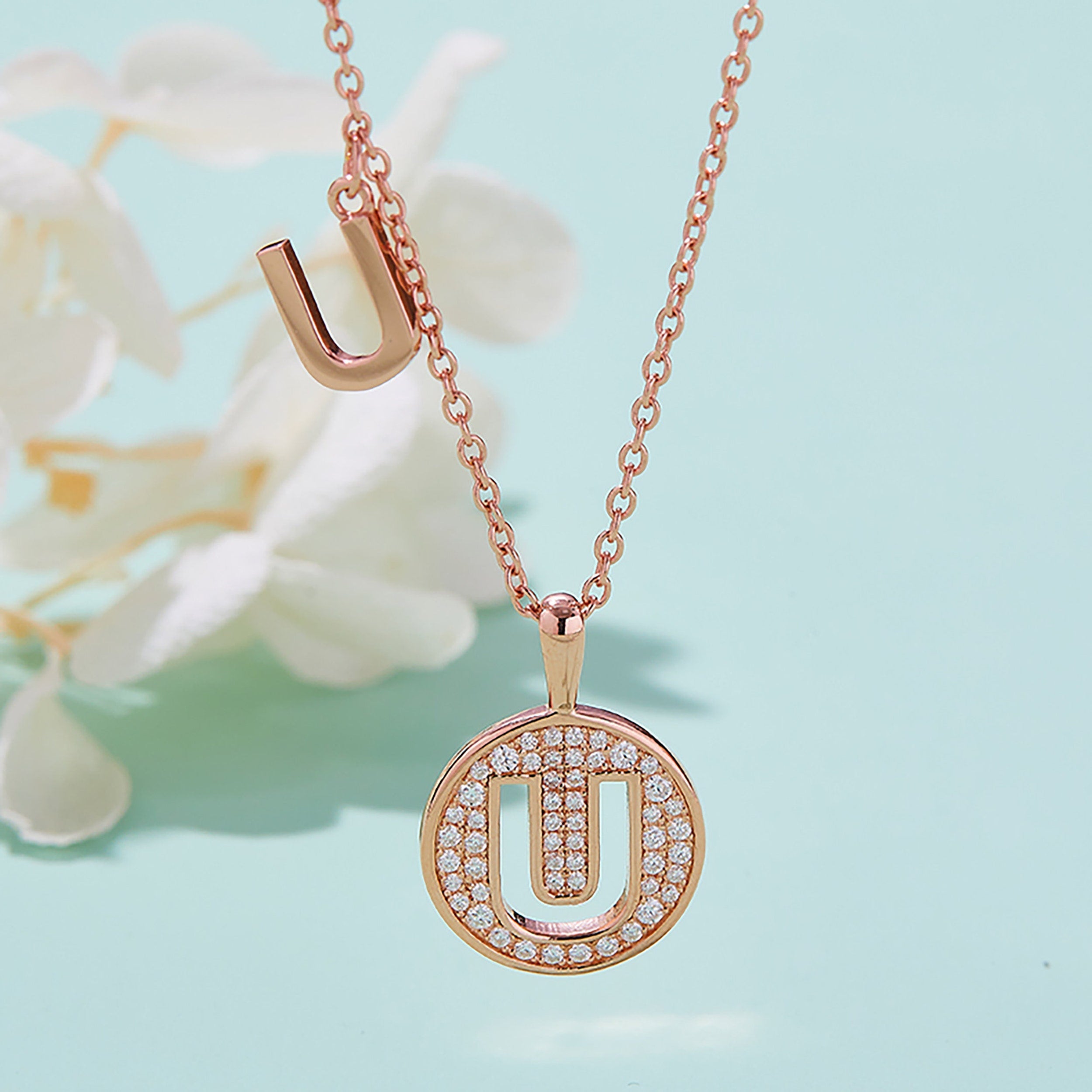 Customized A to Z Alphabet Letter Moissanite Diamond Necklace - Camila Brown