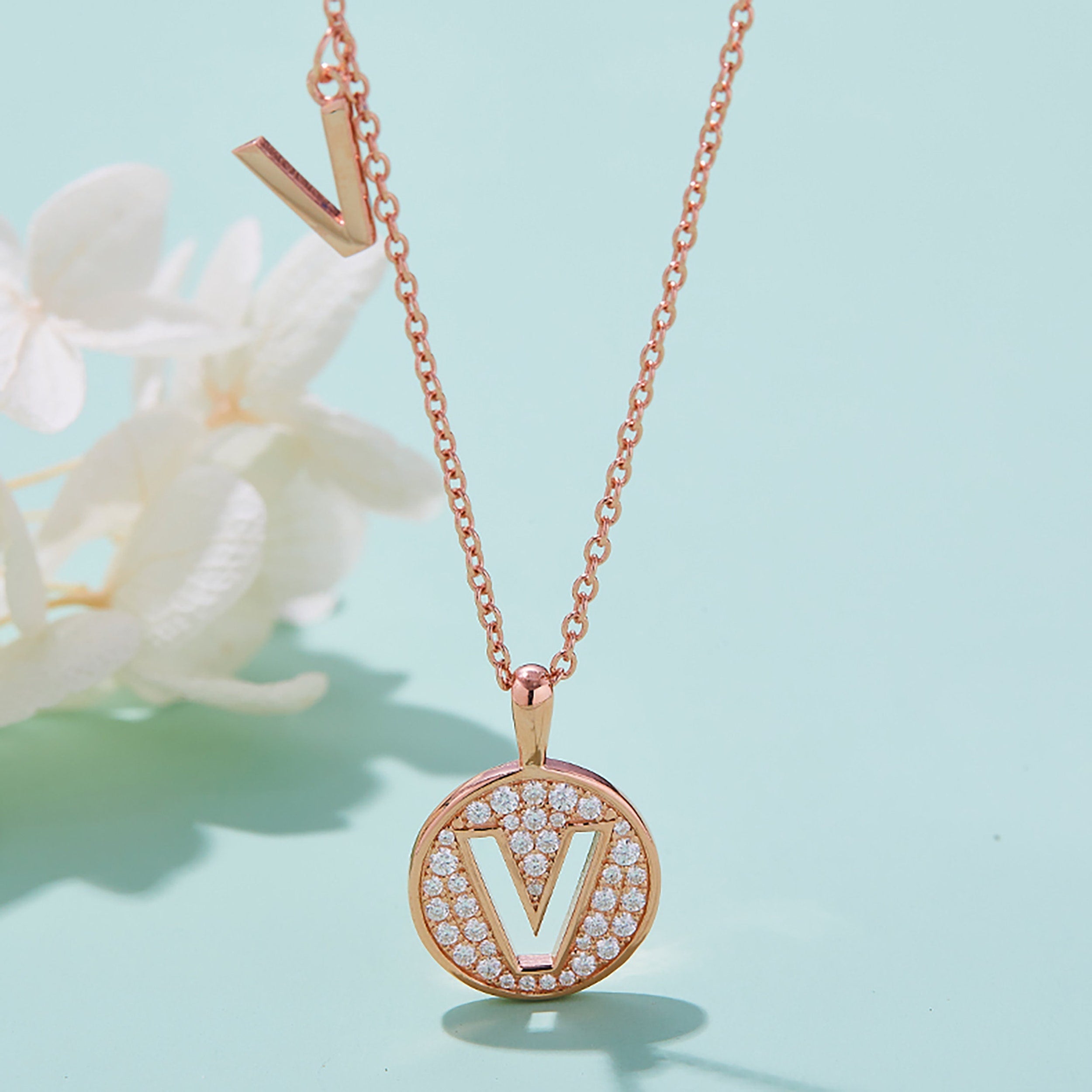 Customized A to Z Alphabet Letter Moissanite Diamond Necklace - Camila Brown