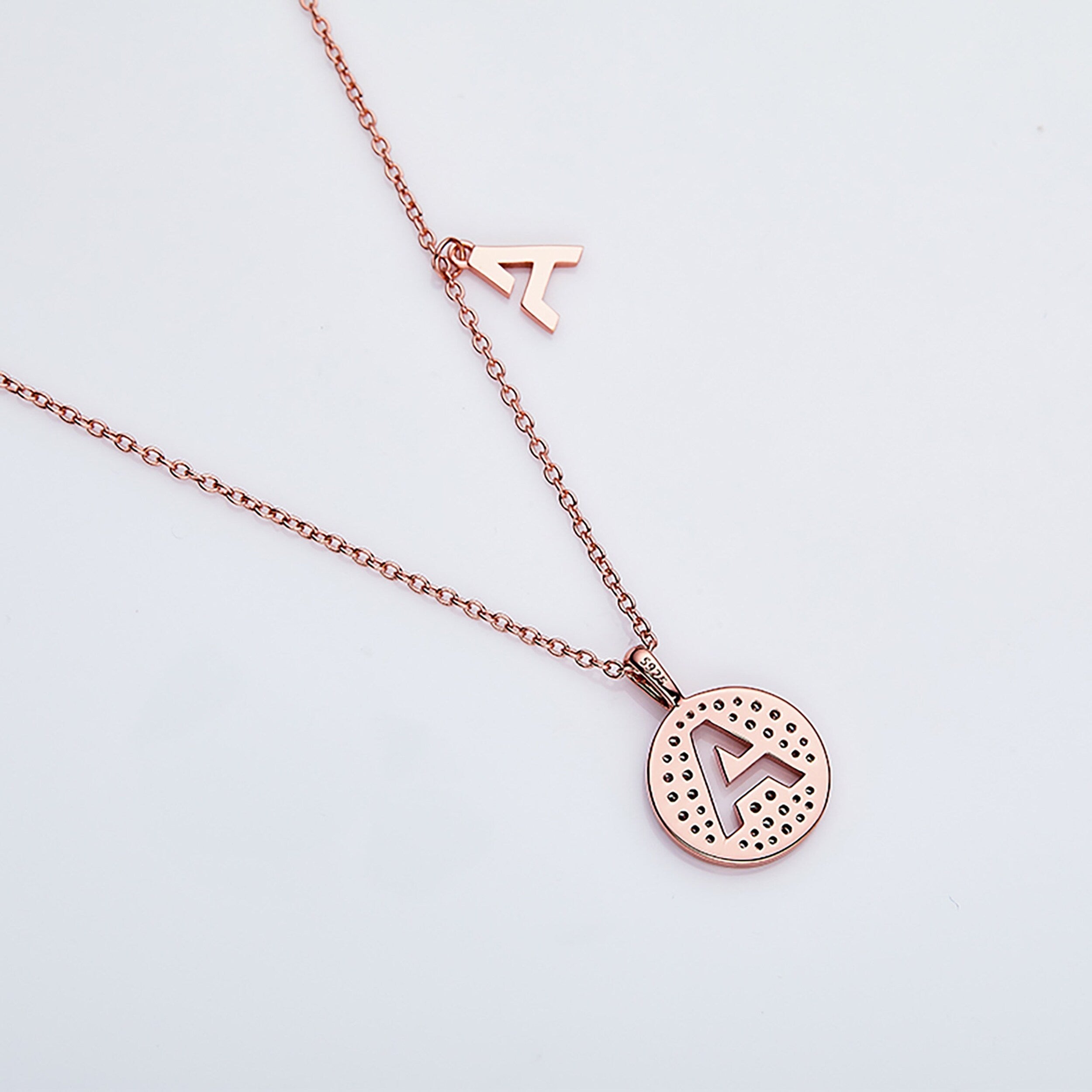 Customized "A" Letter Moissanite Diamond Necklace - Camila Brown