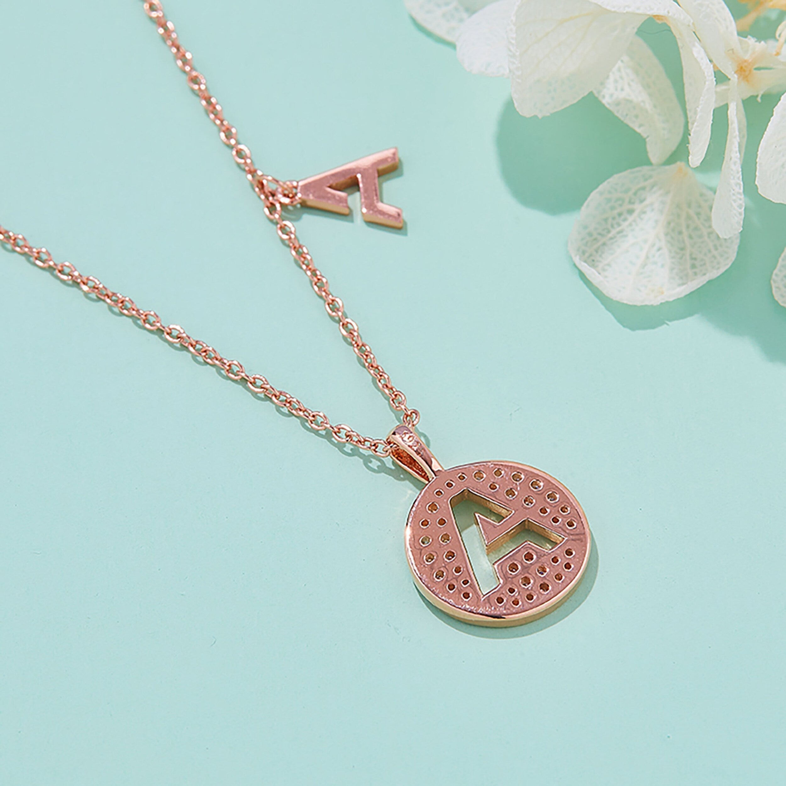 Customized "A" Letter Moissanite Diamond Necklace - Camila Brown