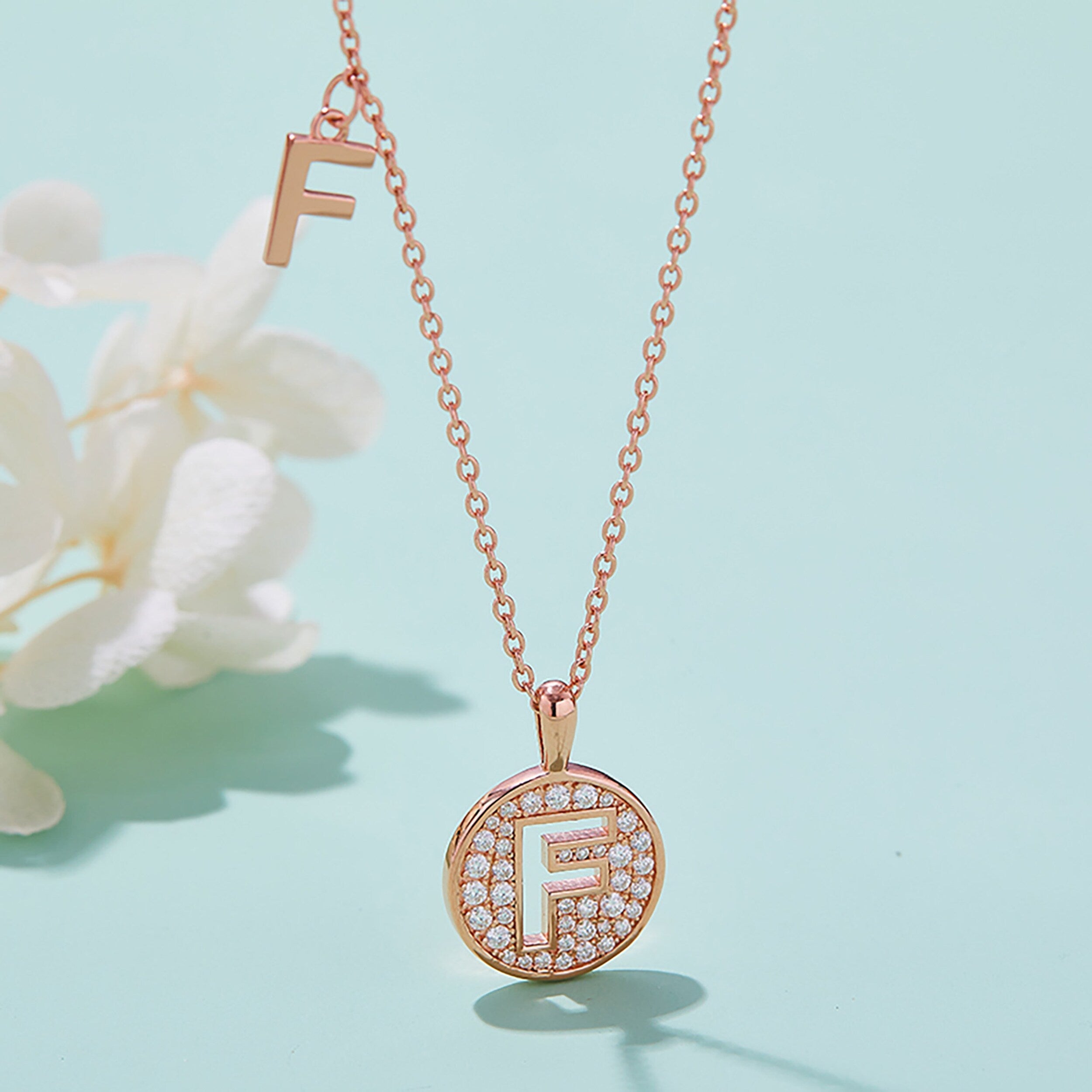 Customized A to Z Alphabet Letter Moissanite Diamond Necklace - Camila Brown