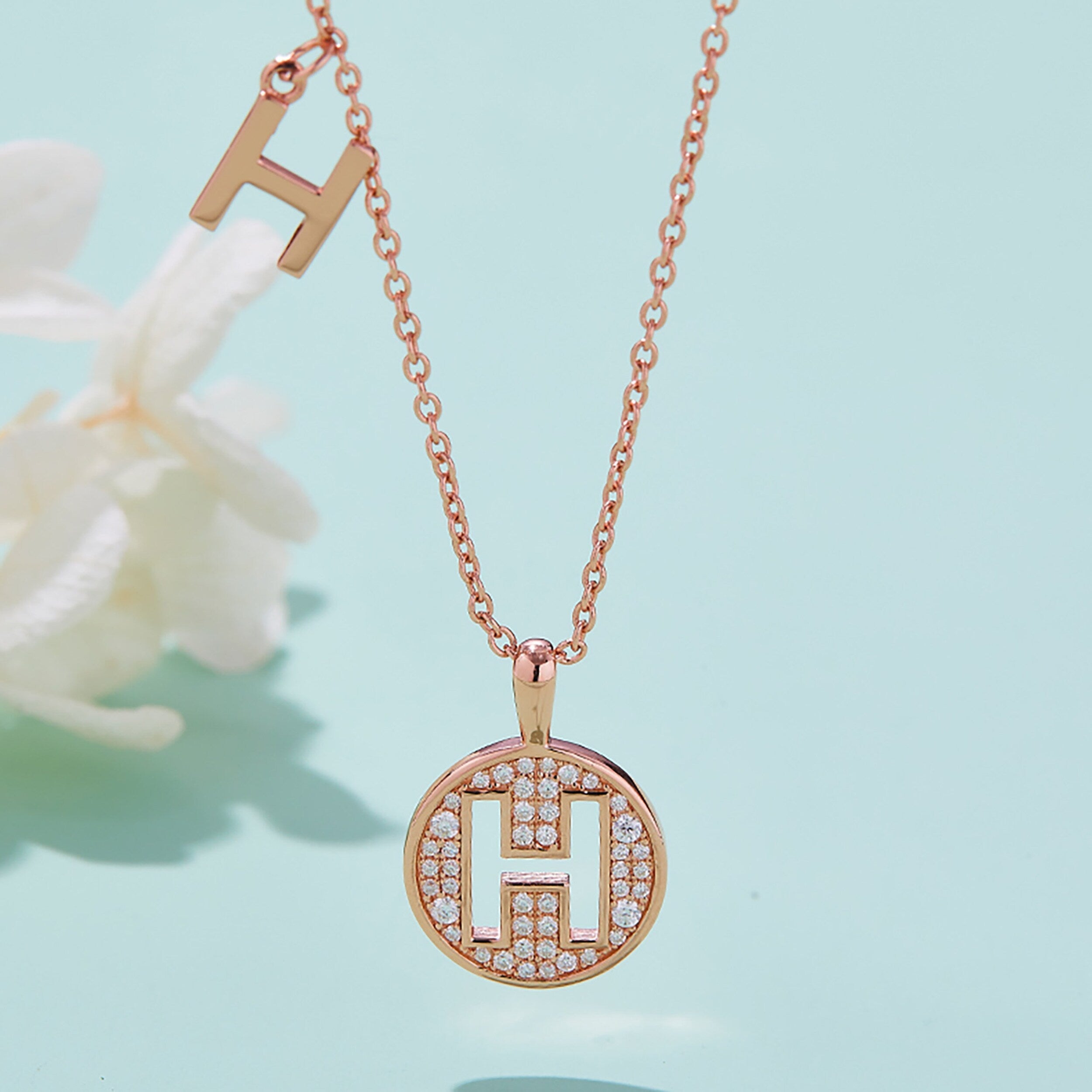 Customized A to Z Alphabet Letter Moissanite Diamond Necklace - Camila Brown