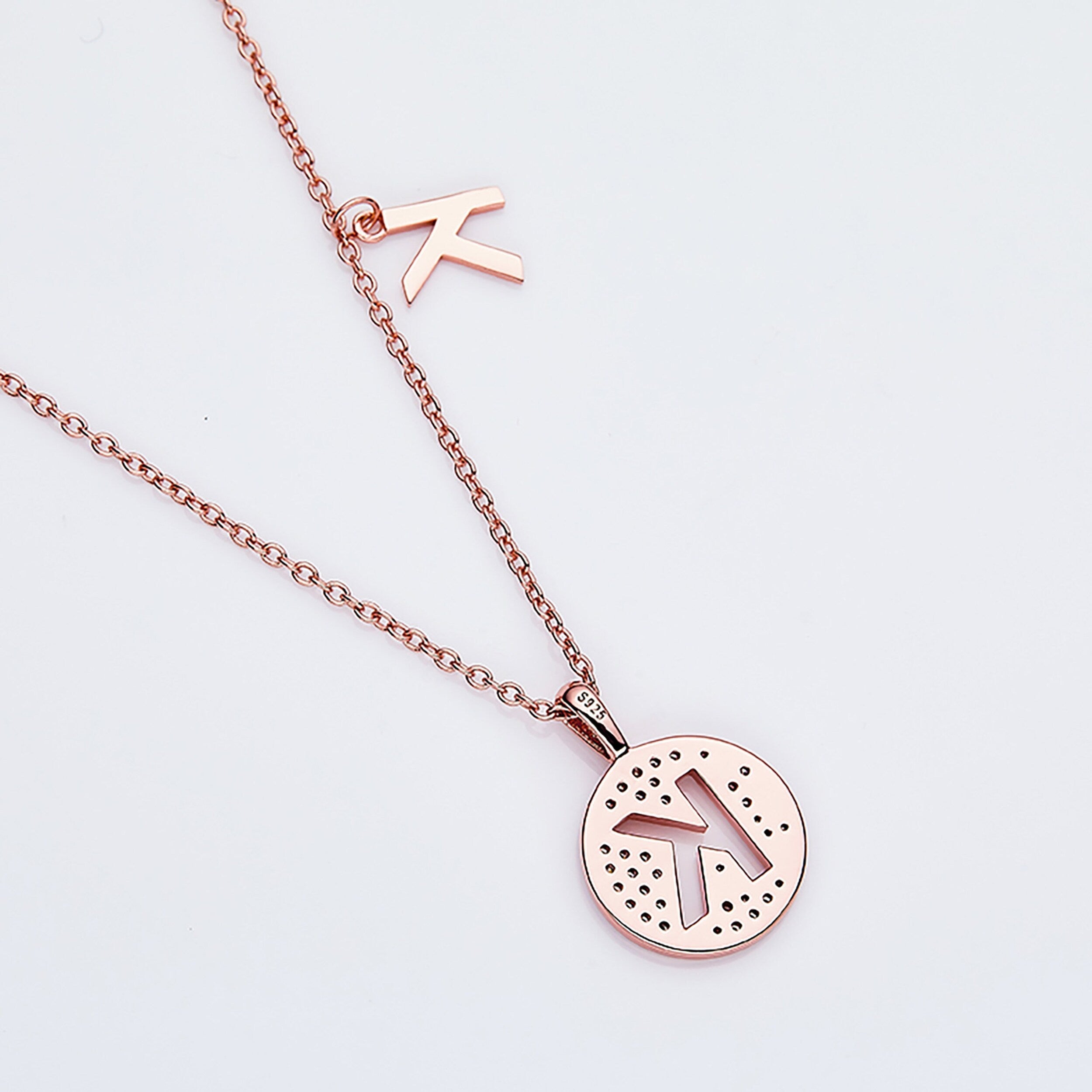Customized "K" Letter Moissanite Diamond Necklace - Camila Brown
