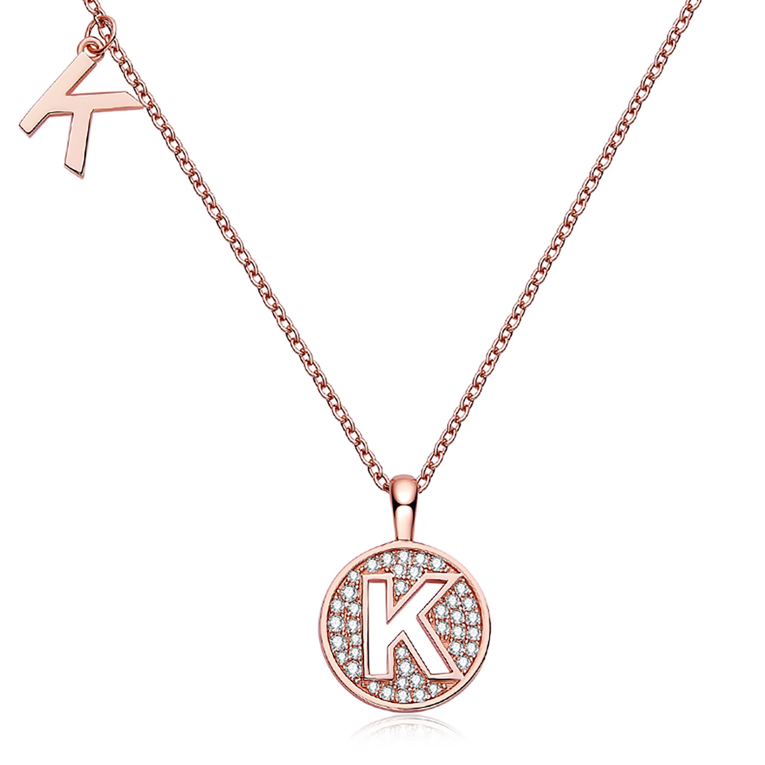 Customized "K" Letter Moissanite Diamond Necklace - Camila Brown