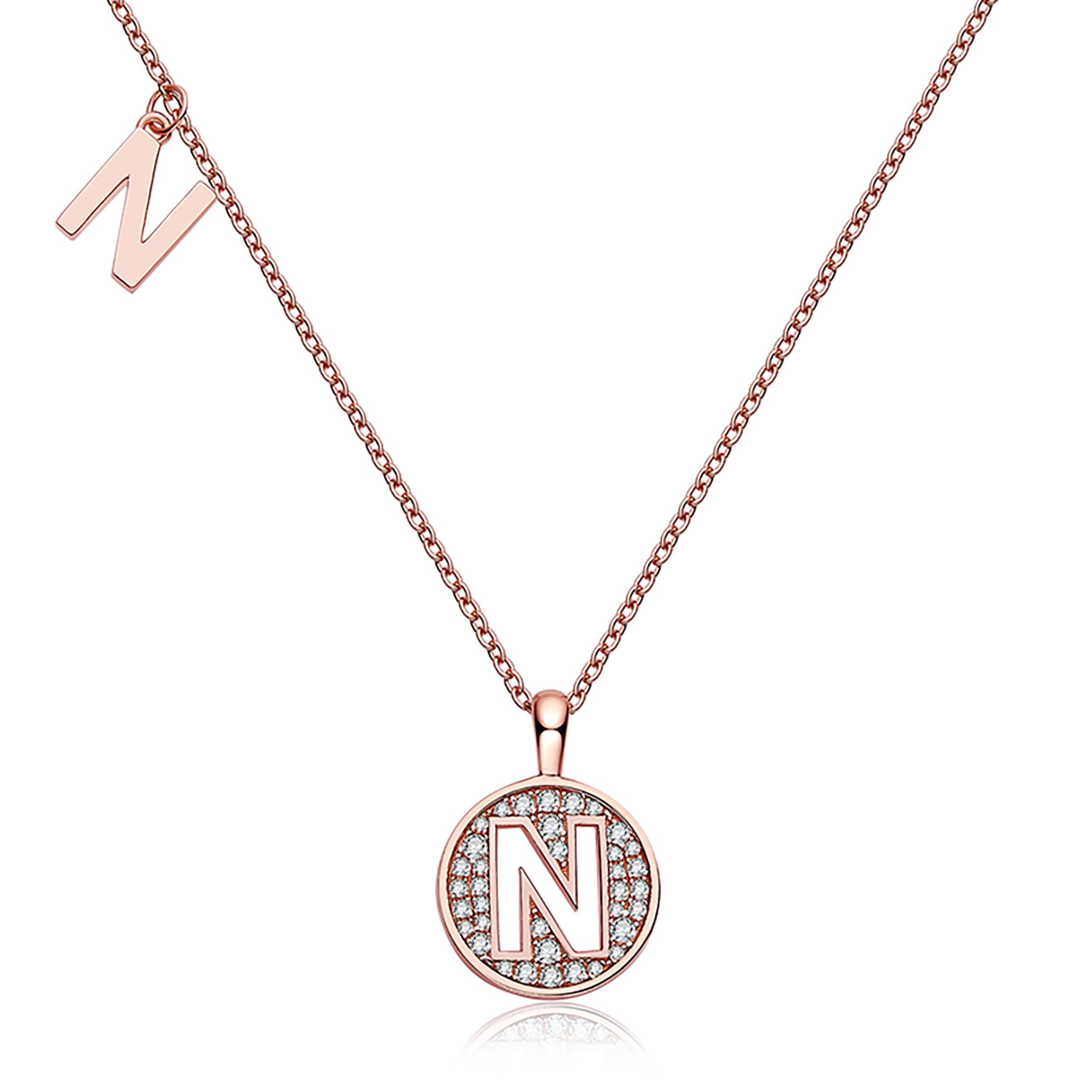 Customized "N" Letter Moissanite Diamond Necklace - Camila Brown